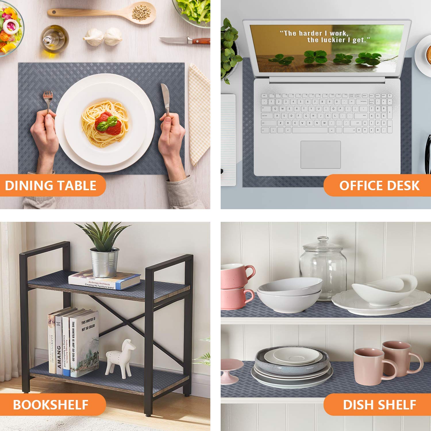 Shelf Liners for Kitchen Cabinets Non Adhensive (9.56423611111111 Sq Ft)