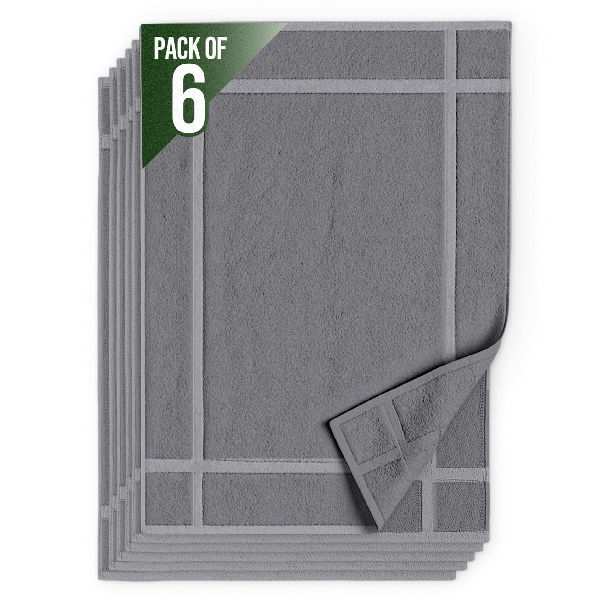 100% Ring Spun Cotton Bath Mat (6 Count)