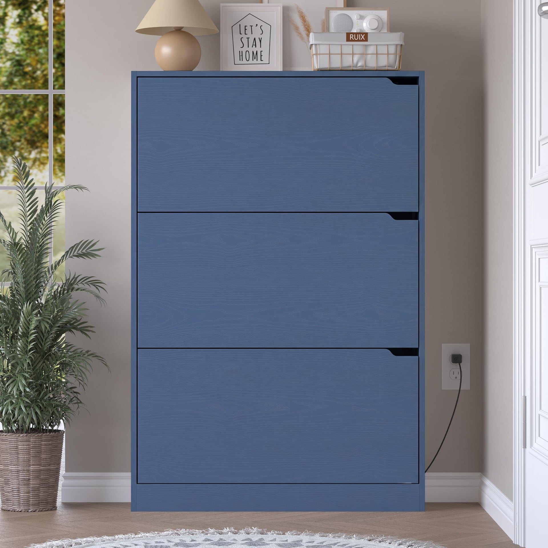 Shoe Cabinet with Odor Control and Back Panels