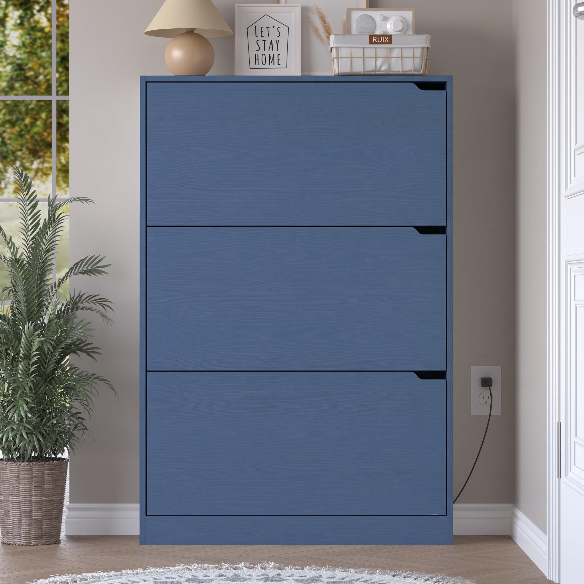 Shoe Cabinet with Odor Control and Back Panels