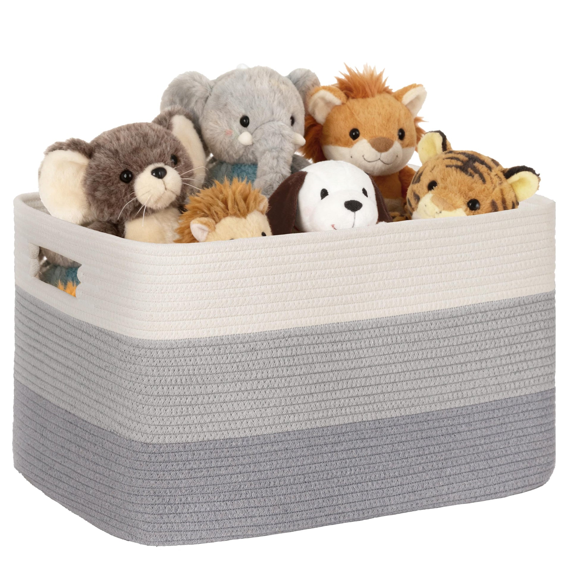 72L Large Woven Laundry Basket Hamper with Handles