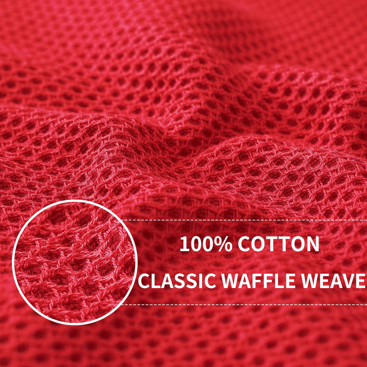 100% Cotton Waffle Weave Kitchen Dish Cloths 6 (6 Count)