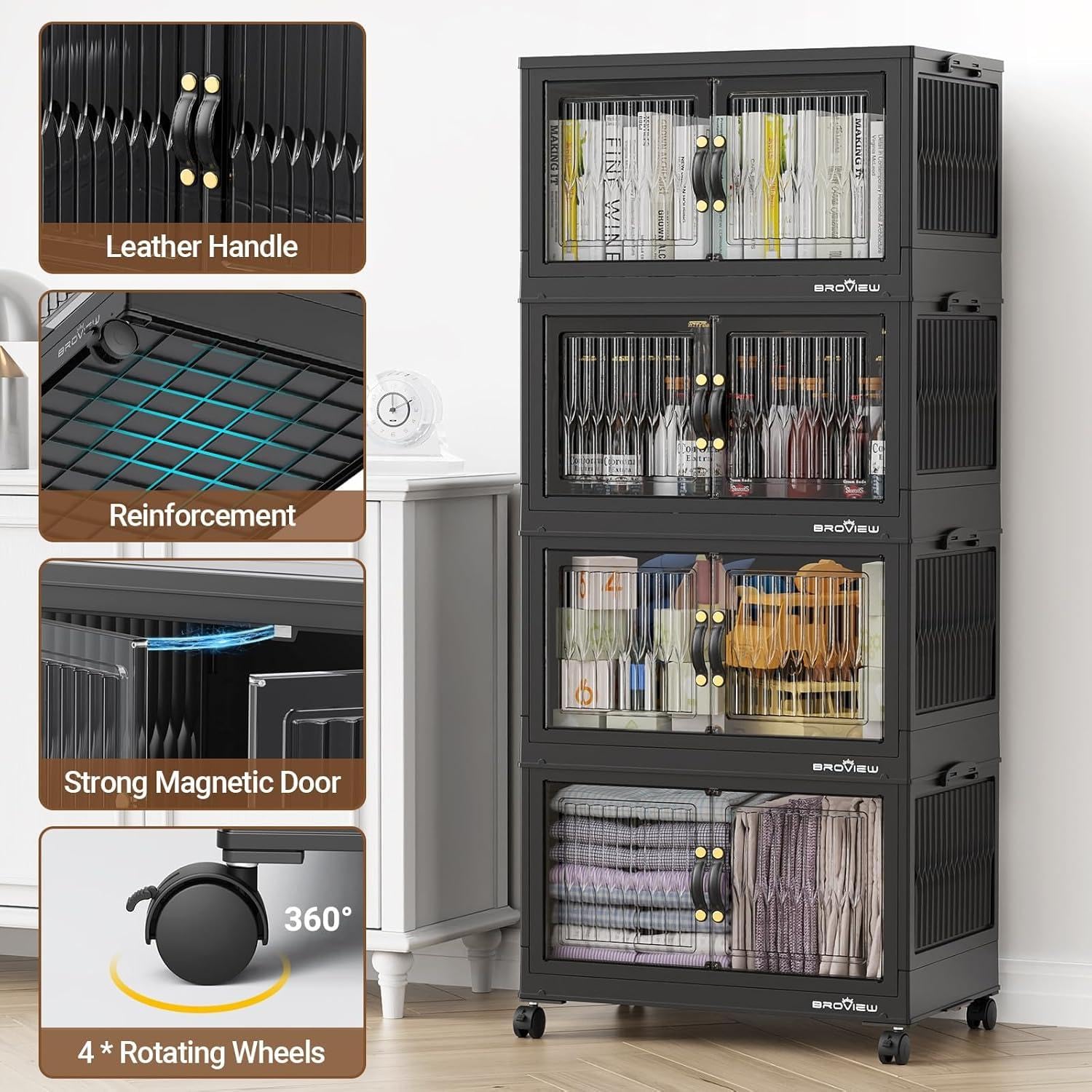 240Qt Stackable Storage Bins with Lid (3 Count)