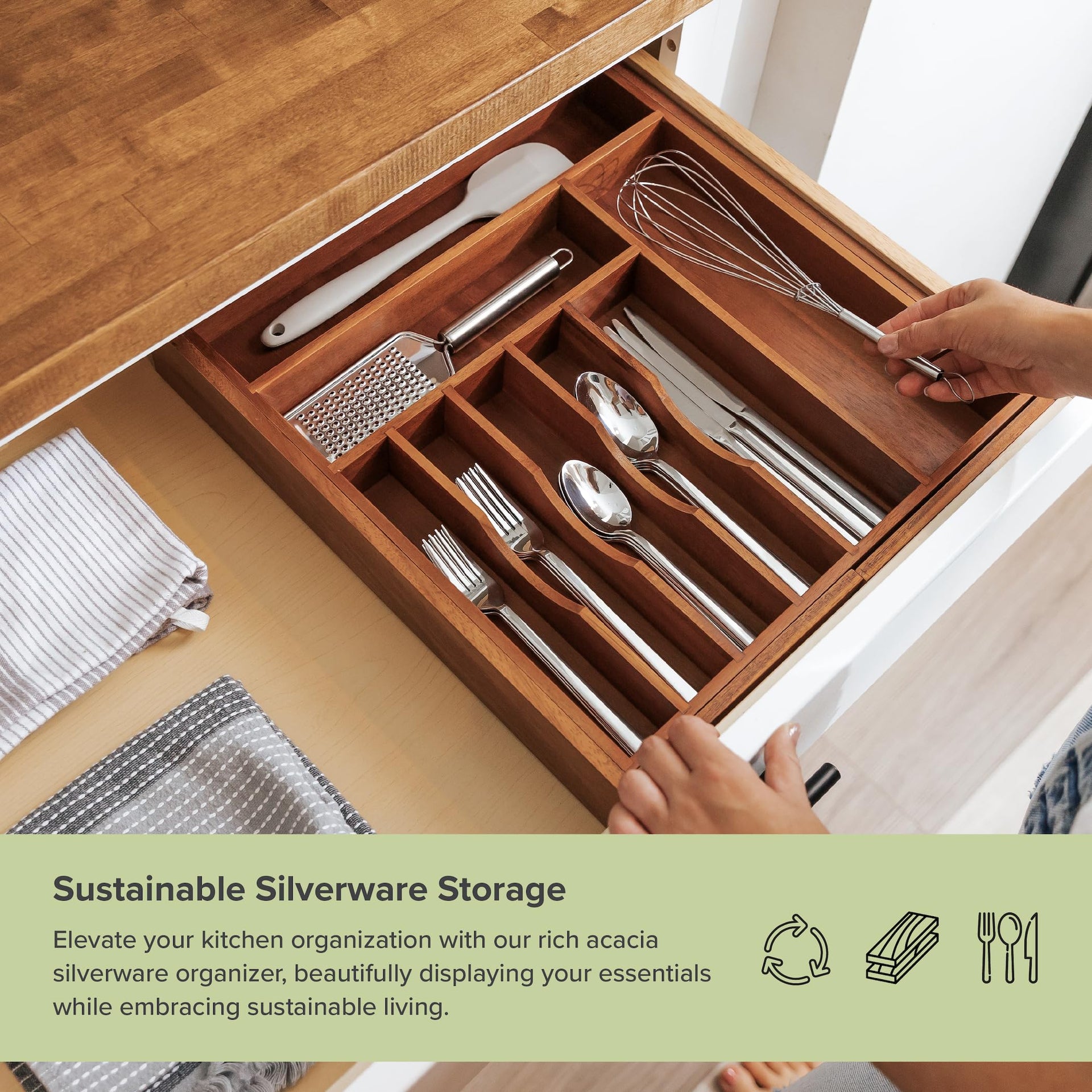 Silverware & Utensil Drawer Organizer