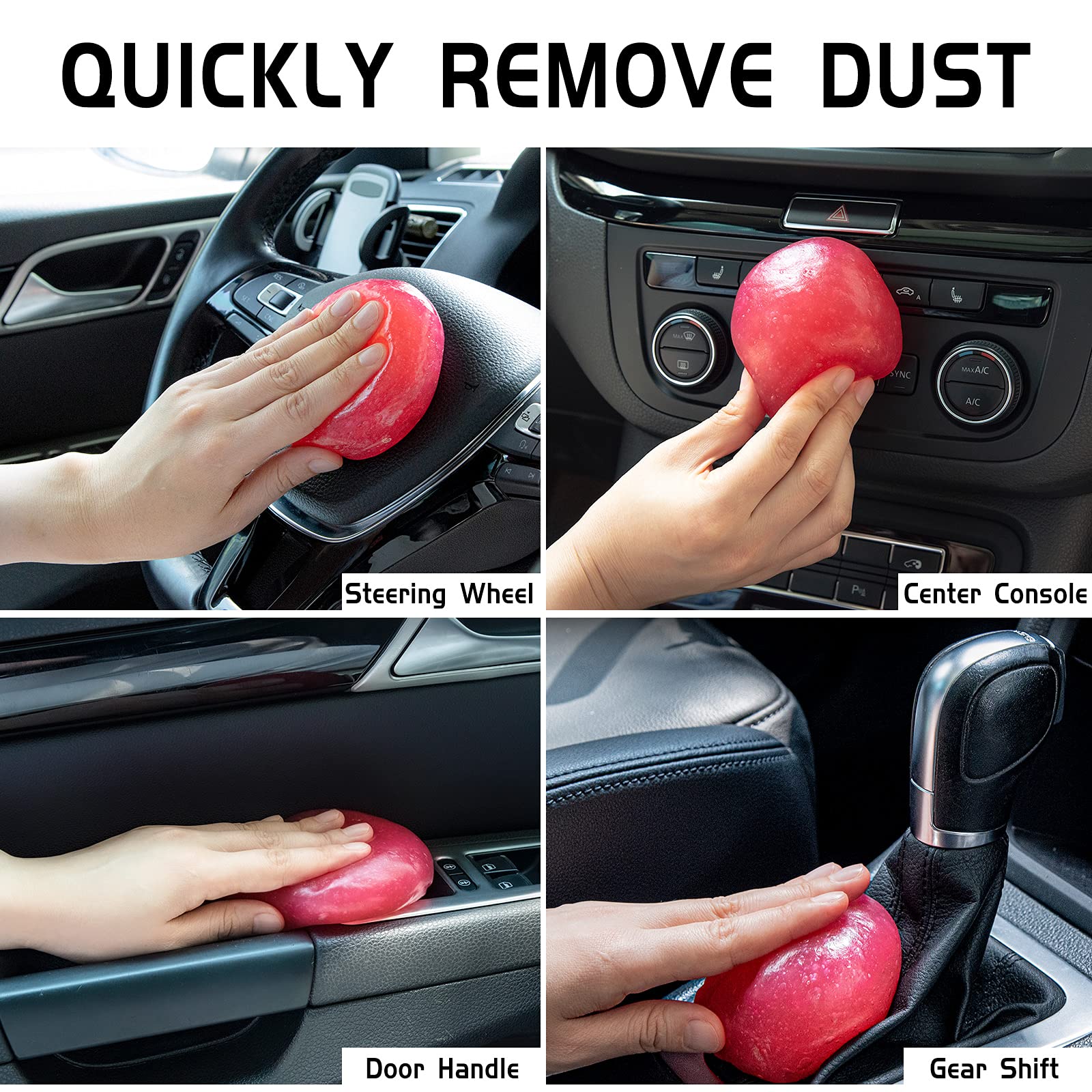 Car Cleaning Gel Detailing Putty Car Putty Auto Detailing Tools Car Interior Cleaner Cleaning Slime Car Accessories Keyboard Cleaner Rose (5.6 Ounce)