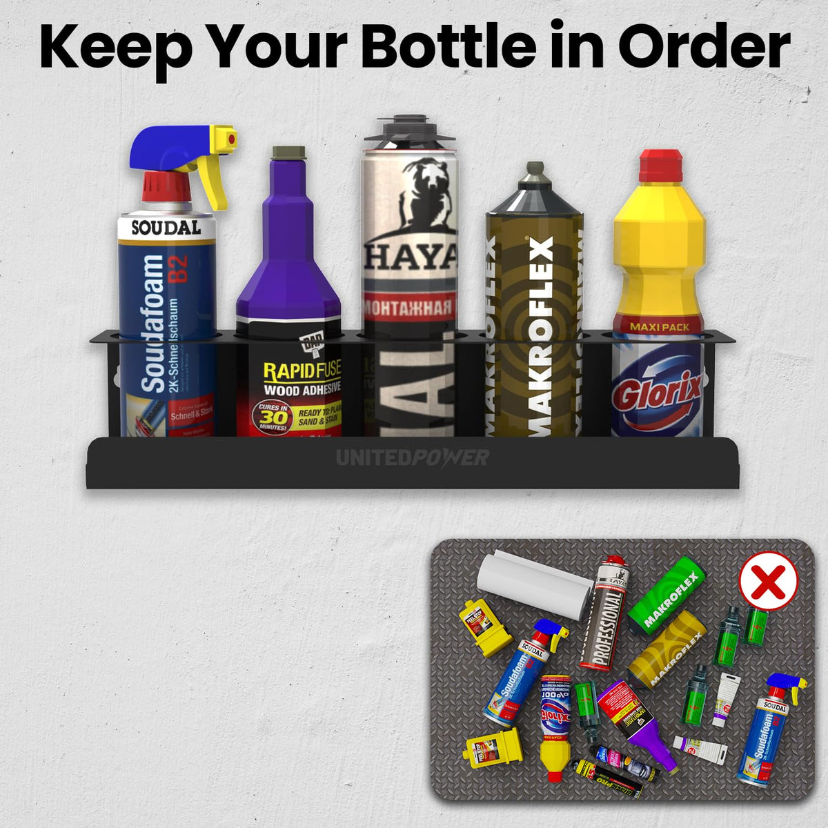 5 Aerosol Spray Can Holder