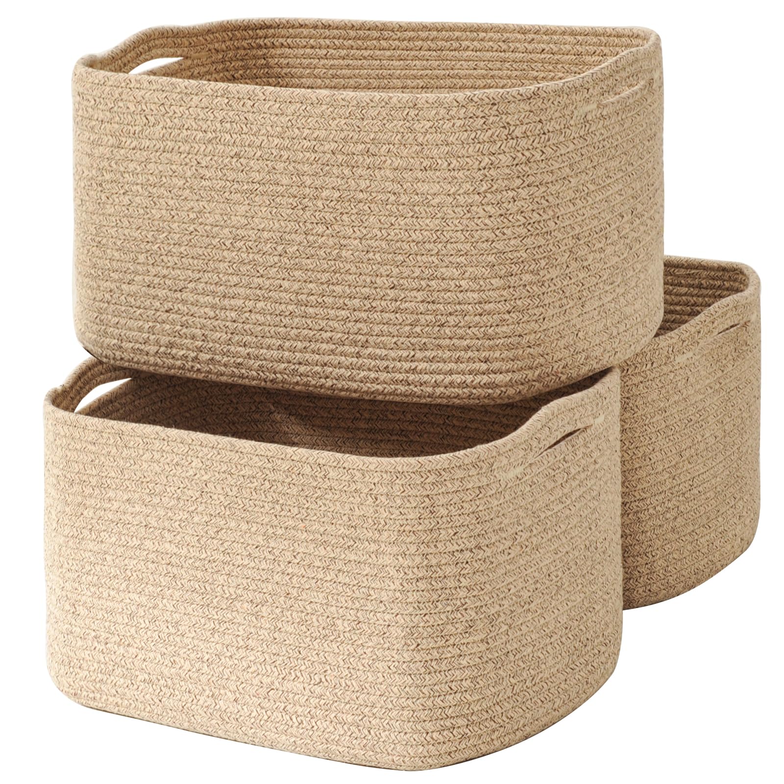 Large Storage Baskets for Organizing Shelves (3 Count)