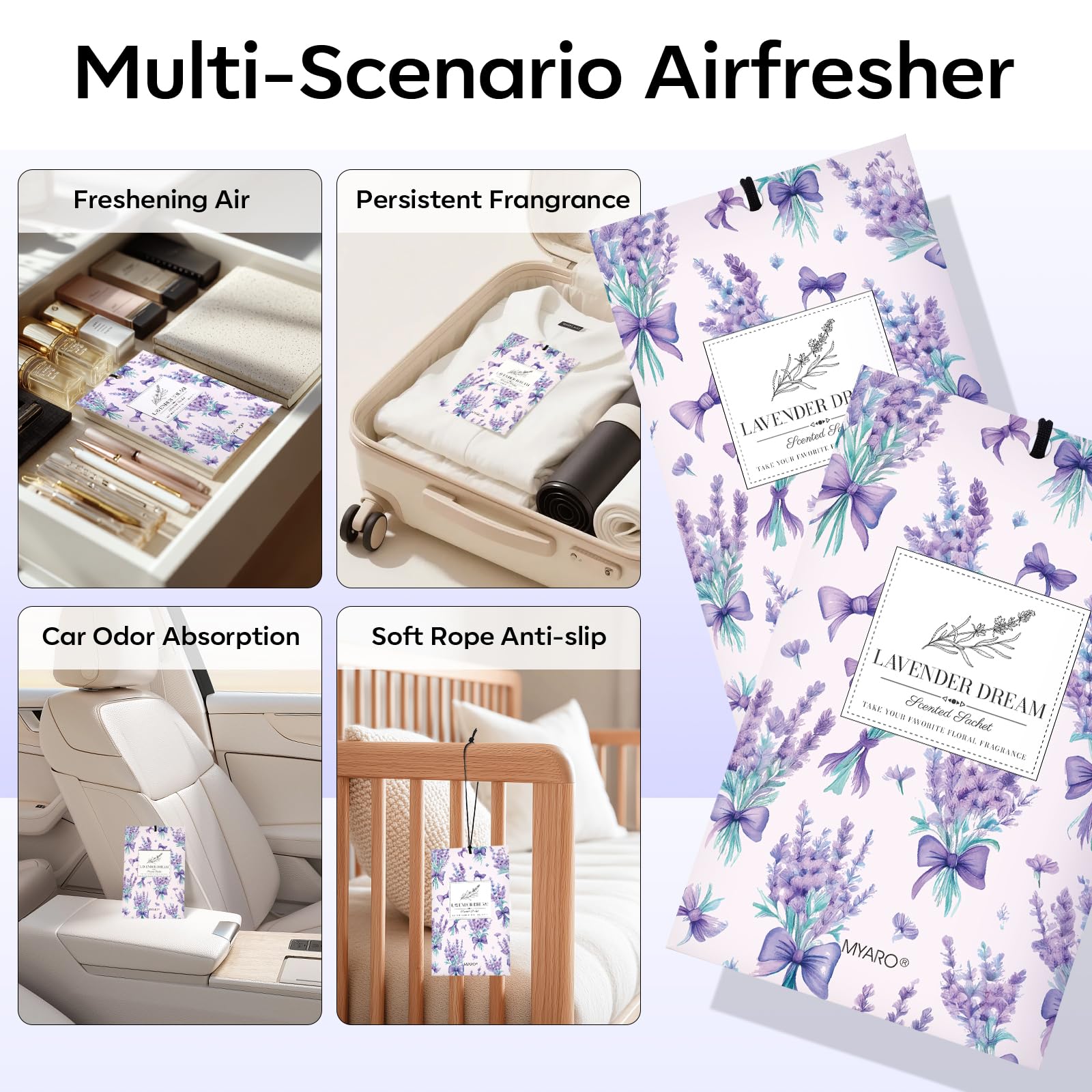 20 Pack Lavender Scented Sachets (20 Count)