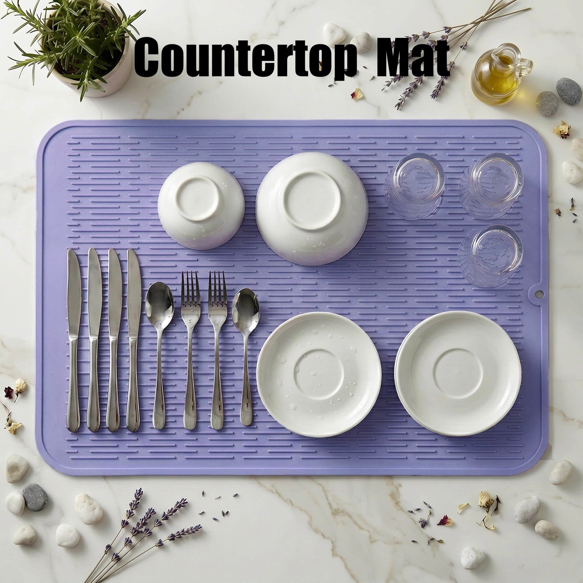 Silicone Dish Drying Mat for Multiple Usage