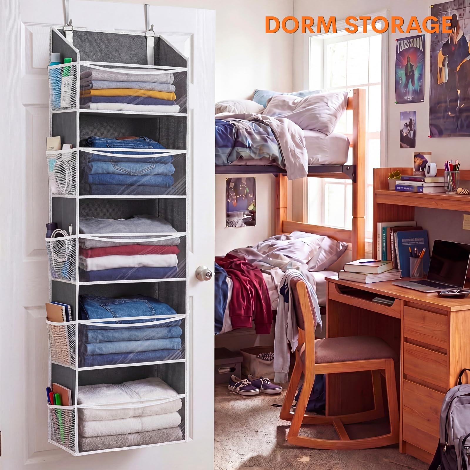 2P 5Tiers Over Door Organizer
