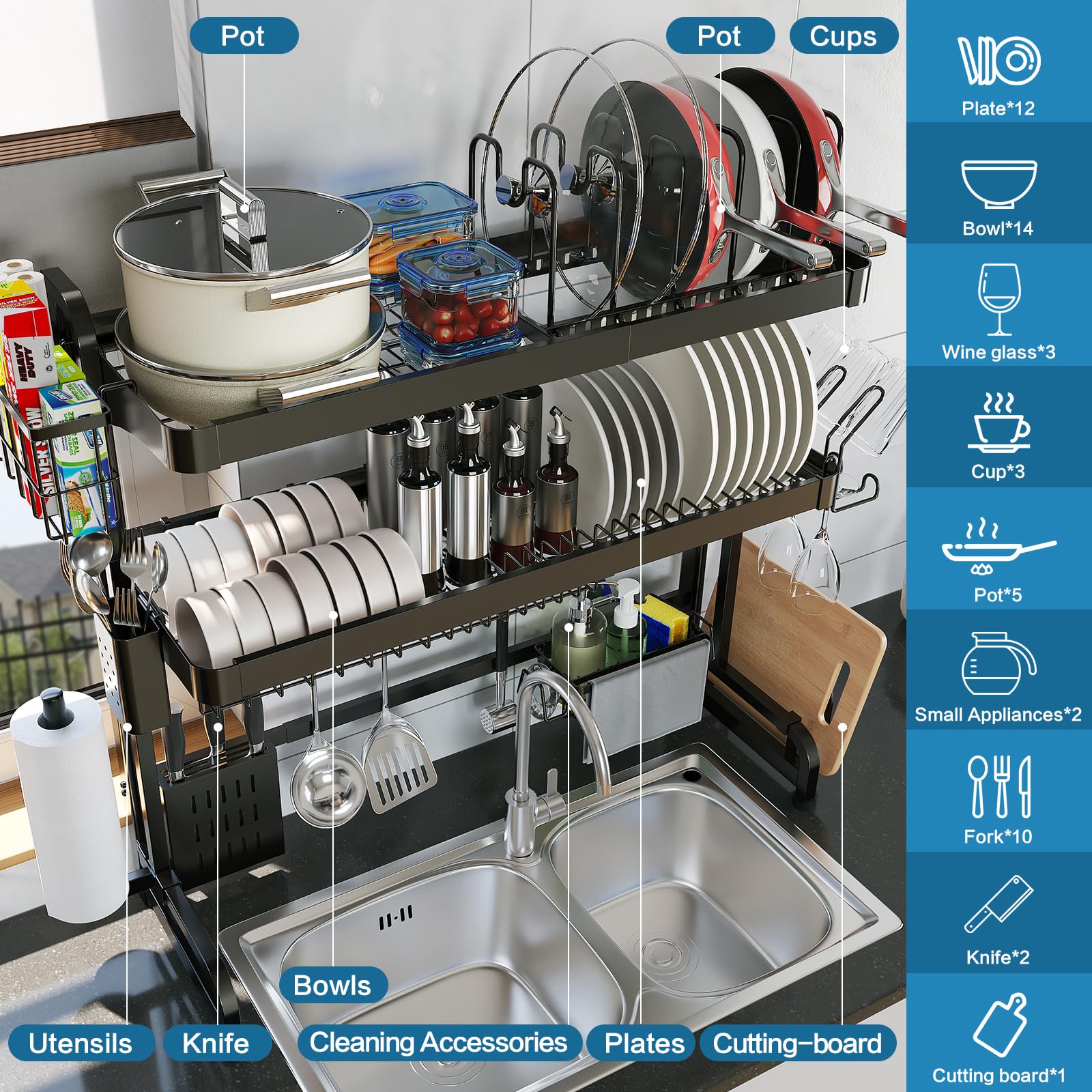 Over The Sink Dish Drying Rack