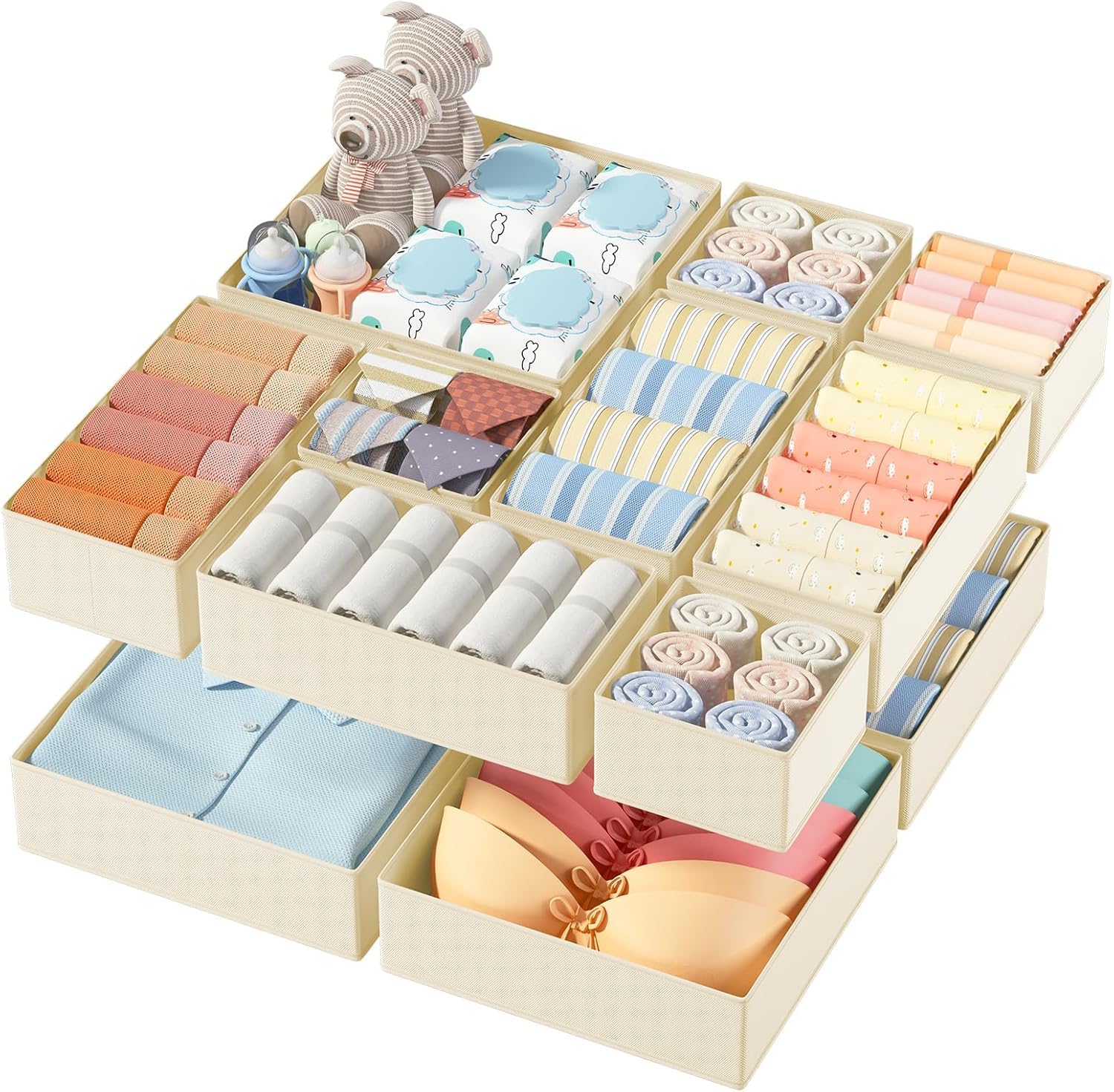Drawer Organizer Clothes Storage (18 Count)