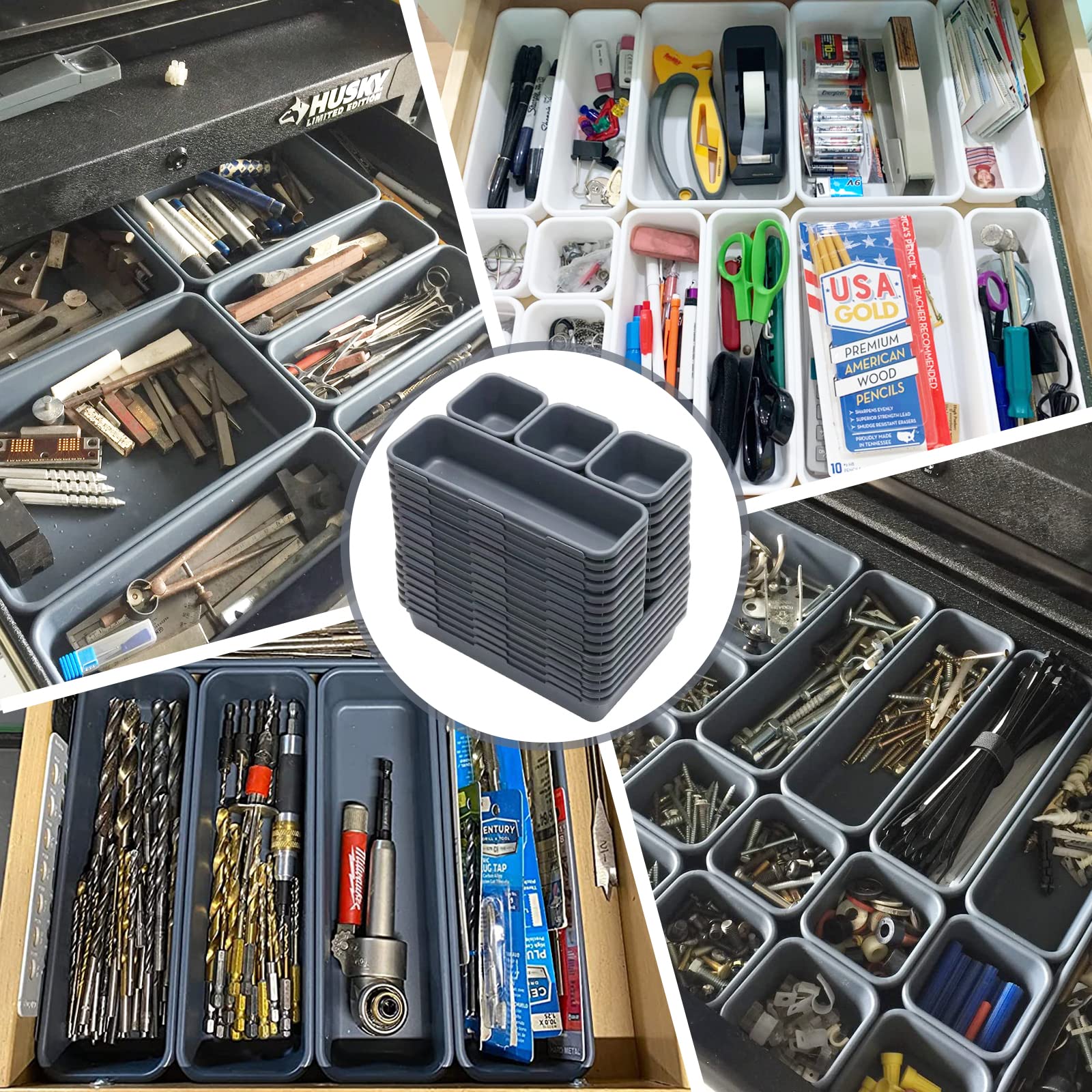 42 Pack Tool Box Organizer Tool Tray Dividers (42 Count)