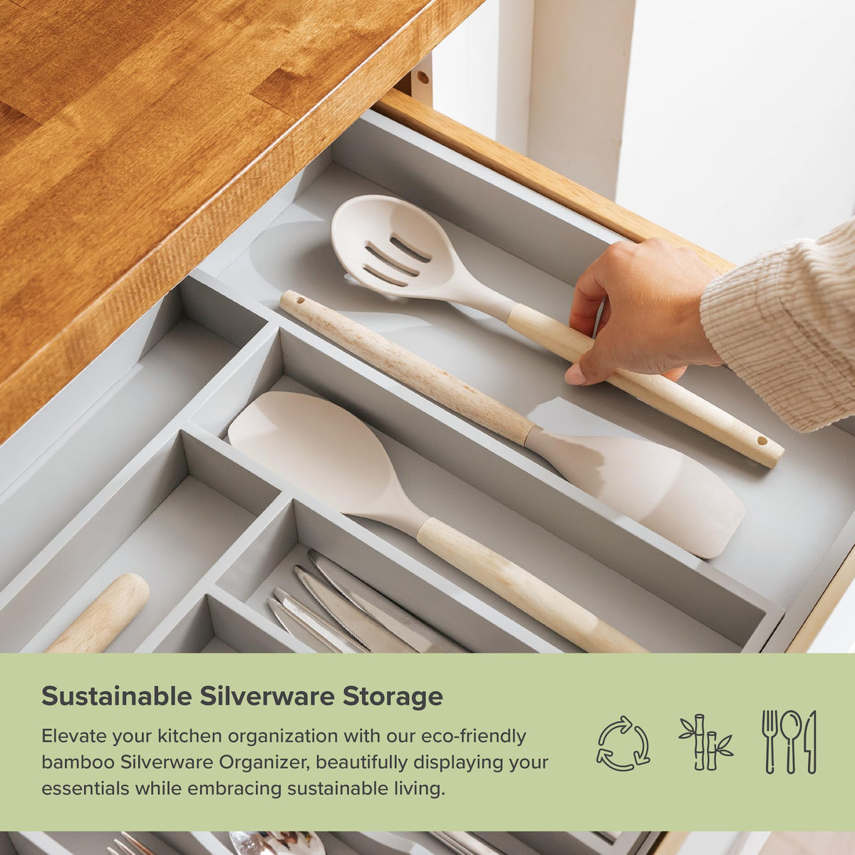 Silverware & Utensil Drawer Organizer