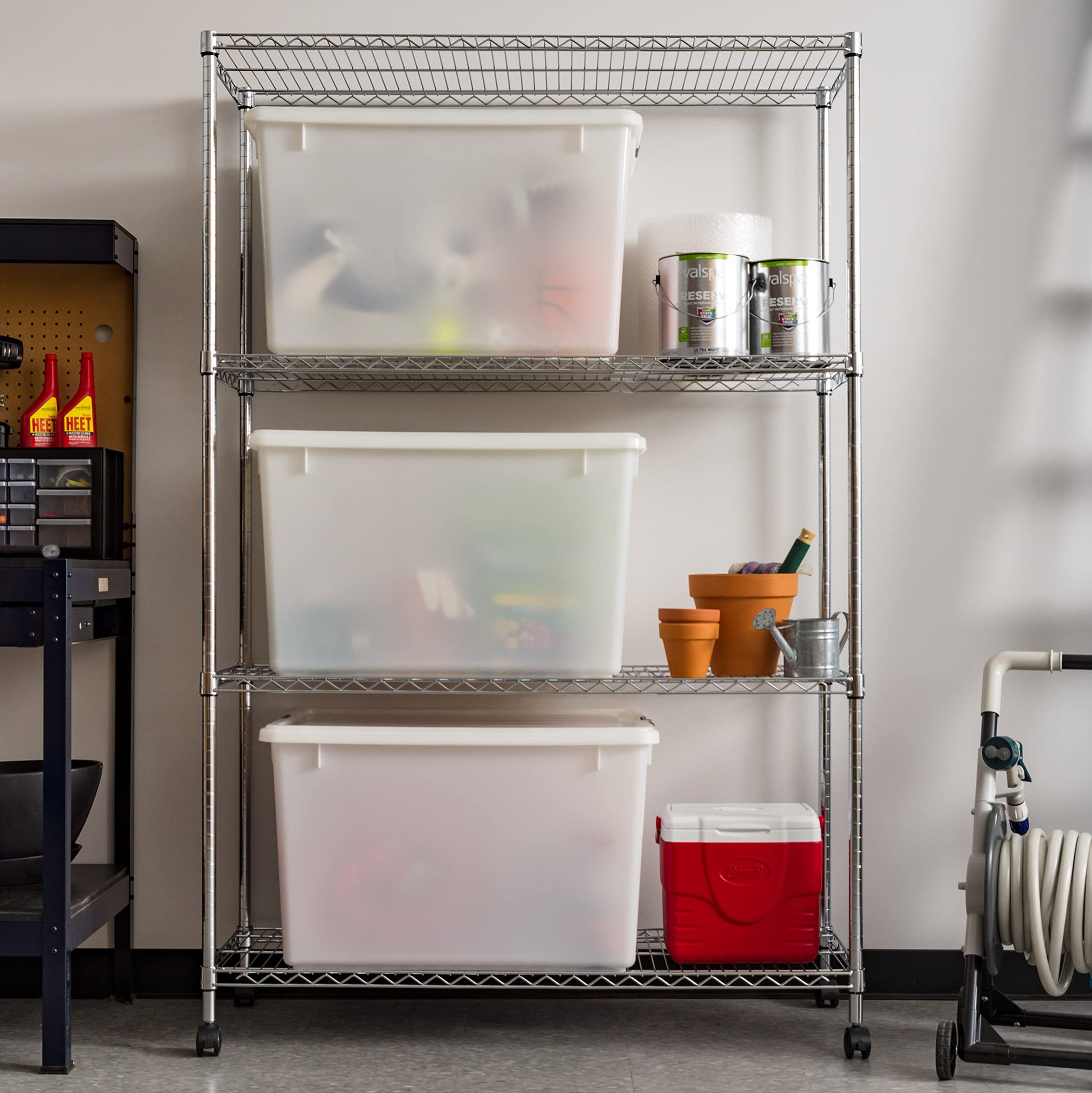 3 Pack 144 Qt Stackable Storage Bins with Lids (3 Count)