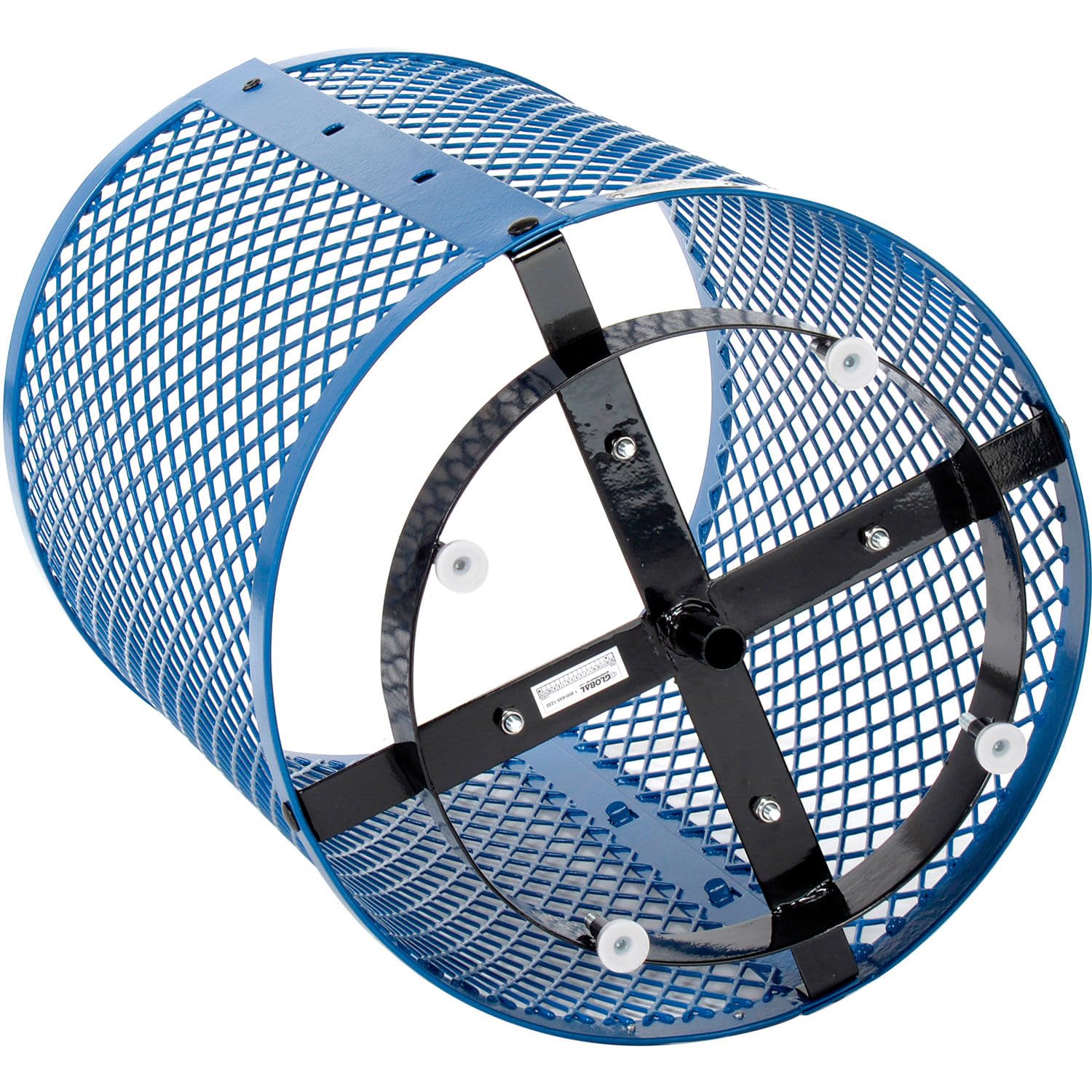 Outdoor Diamond Steel Trash Can with Rain Bonnet Lid