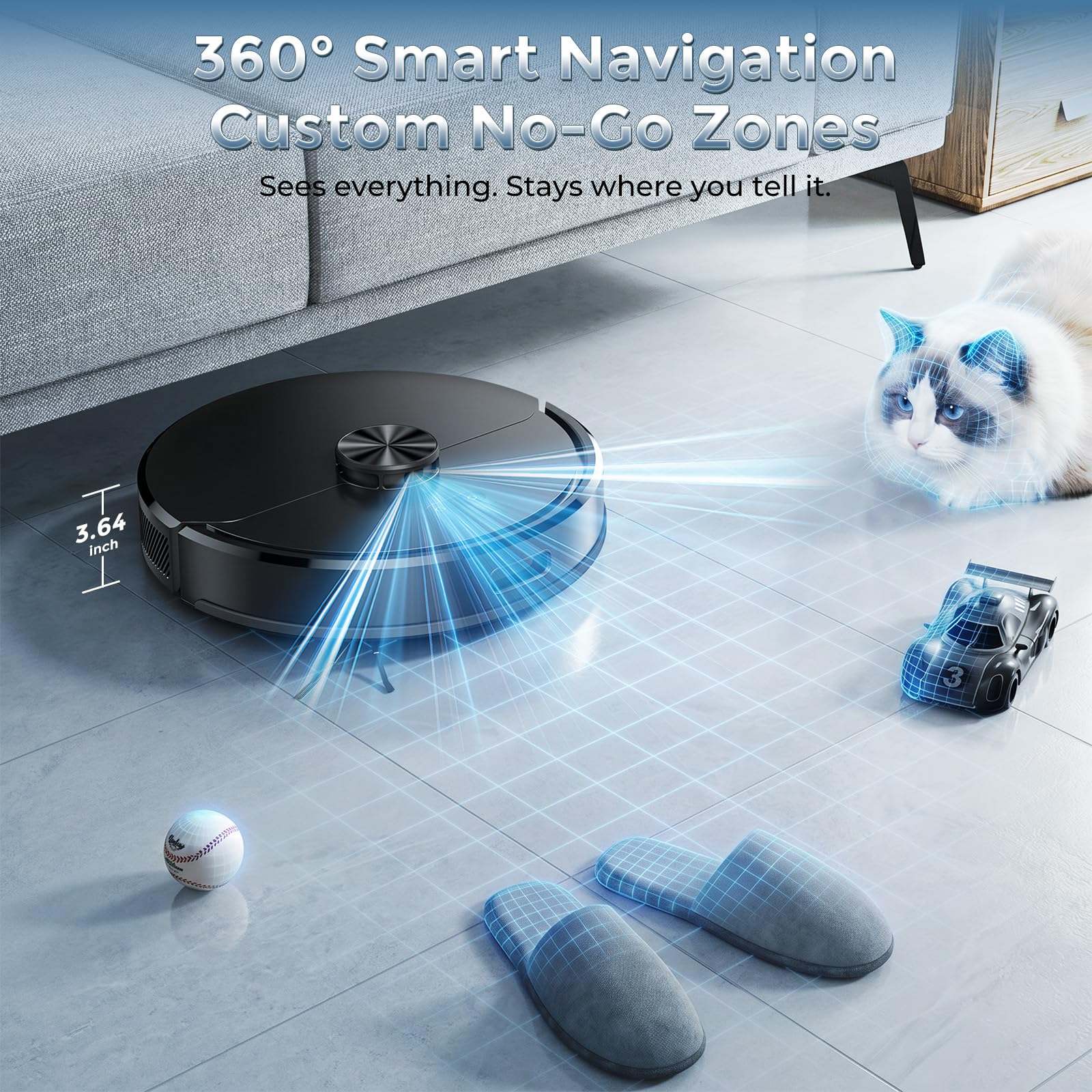 Robot Vacuum and Mop Combo with Self Emptying Station