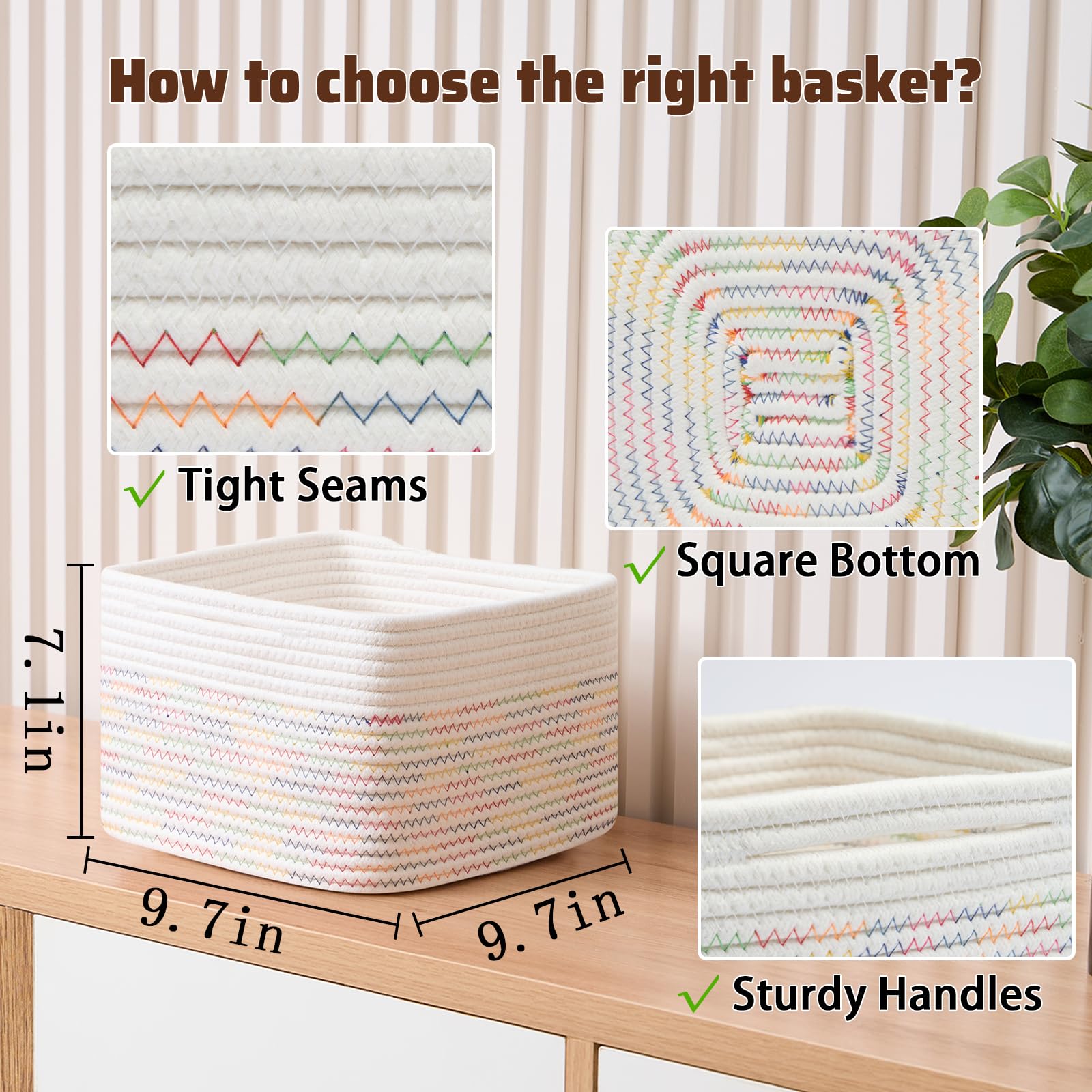 Small Organizing Baskets for Cubes Shelf (3 Count)