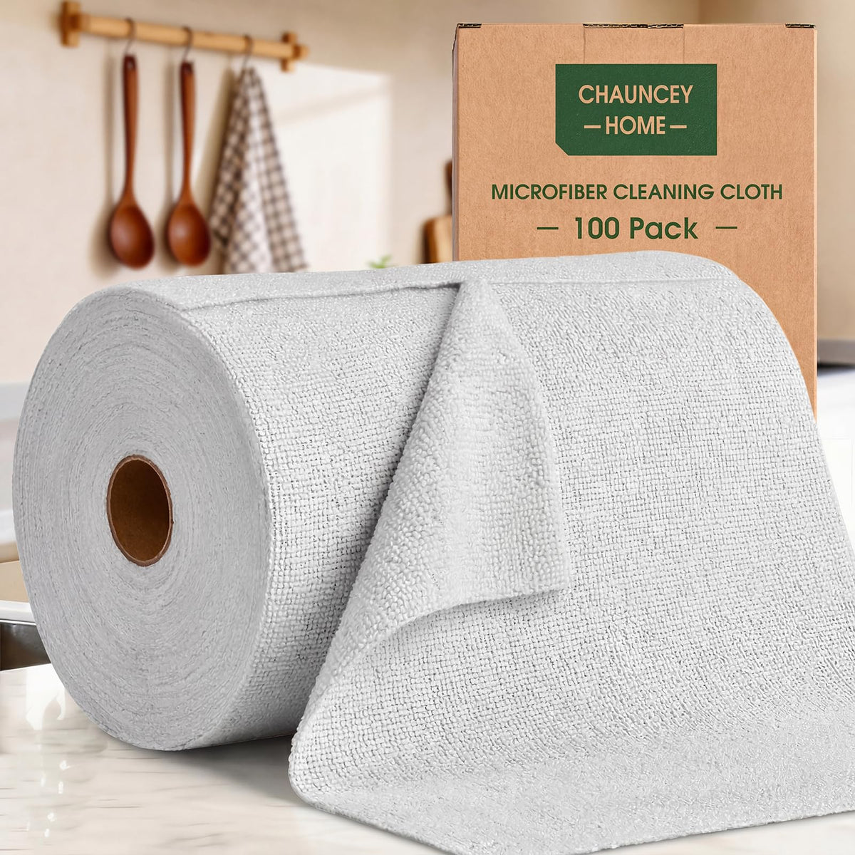 Microfiber Cleaning Cloth Roll (100 Count)