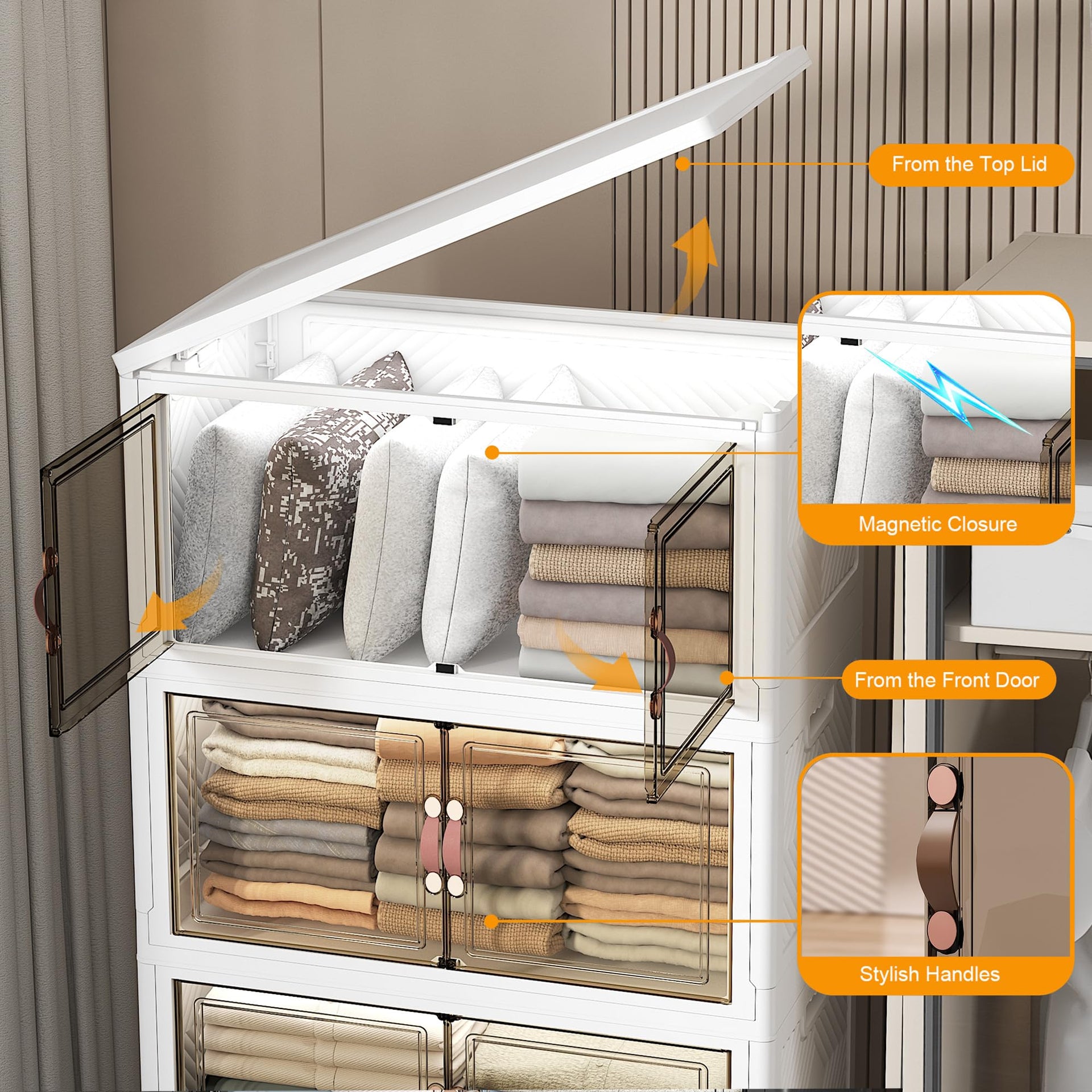 Stackable Storage Bins (8 Count)