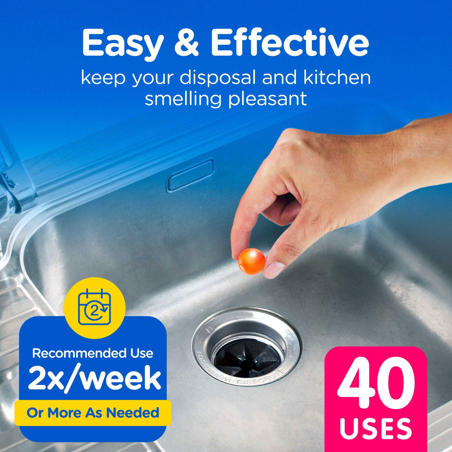 Plink Garbage Disposal Cleaner and Deodorizer (40 Count)