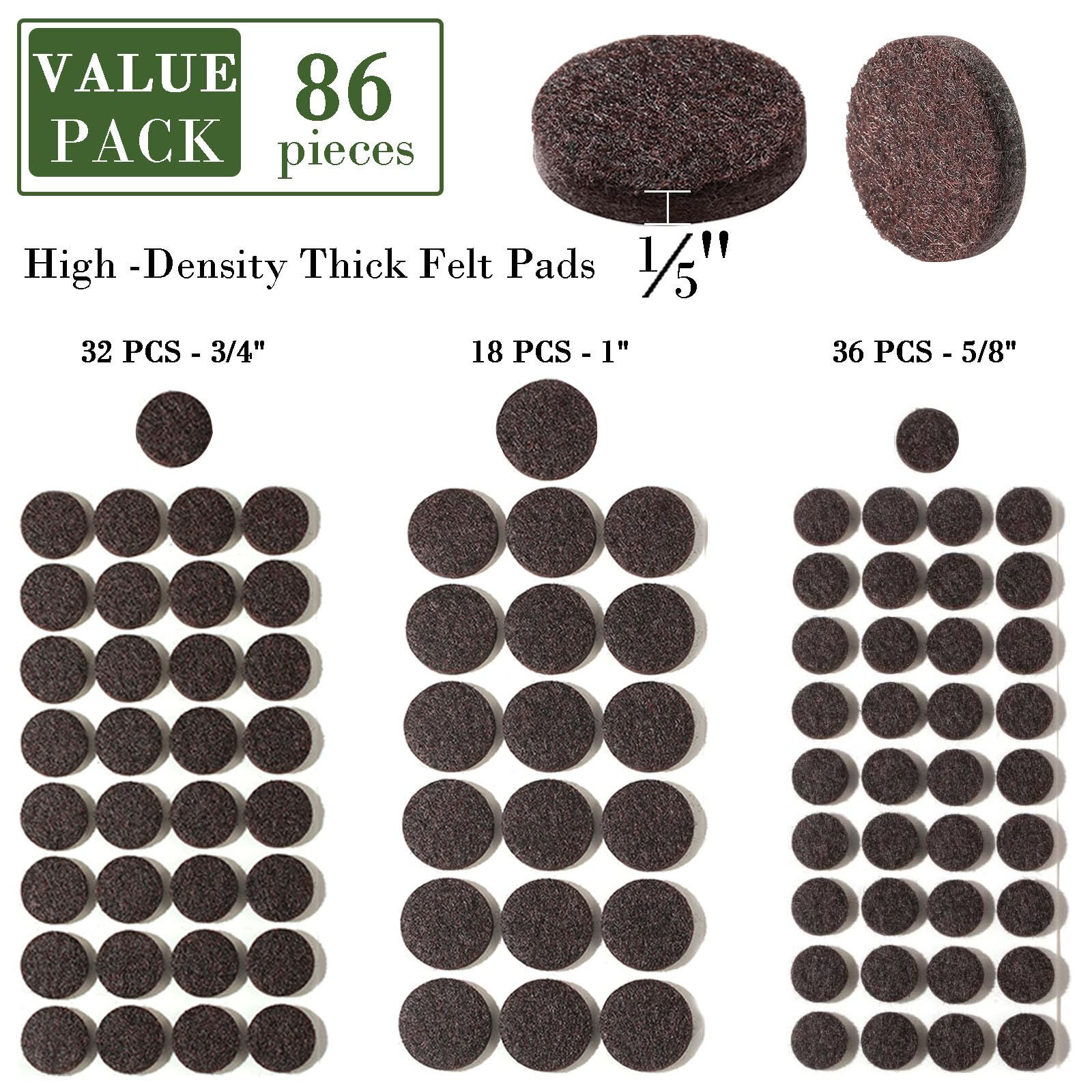 Felt Furniture Pads (86 Count)