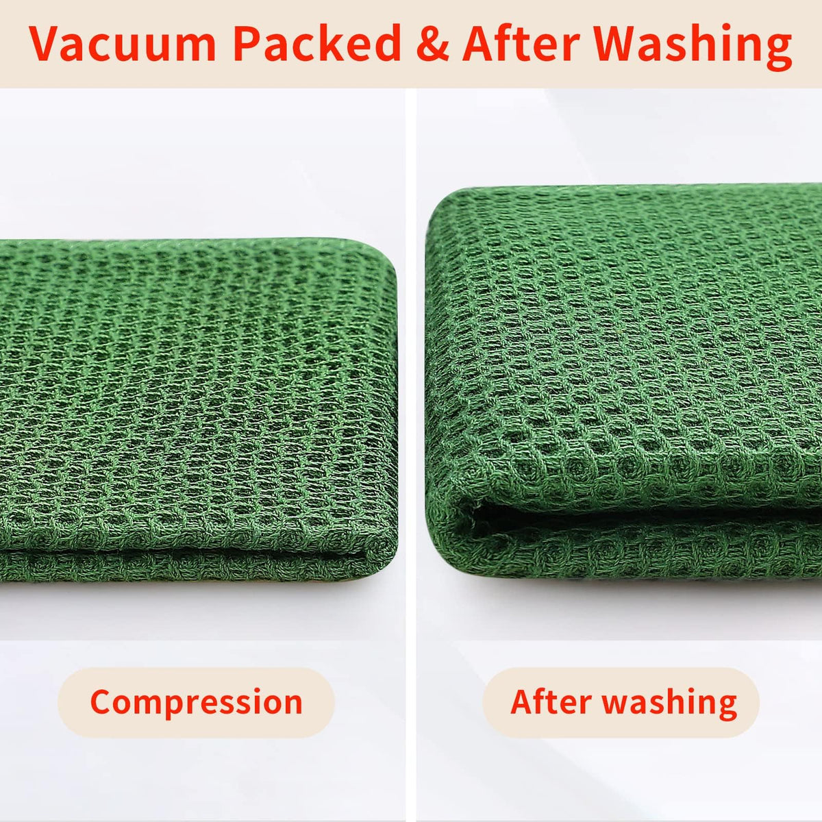 100% Cotton Waffle Weave Kitchen Dish Towels 12 (12 Count)