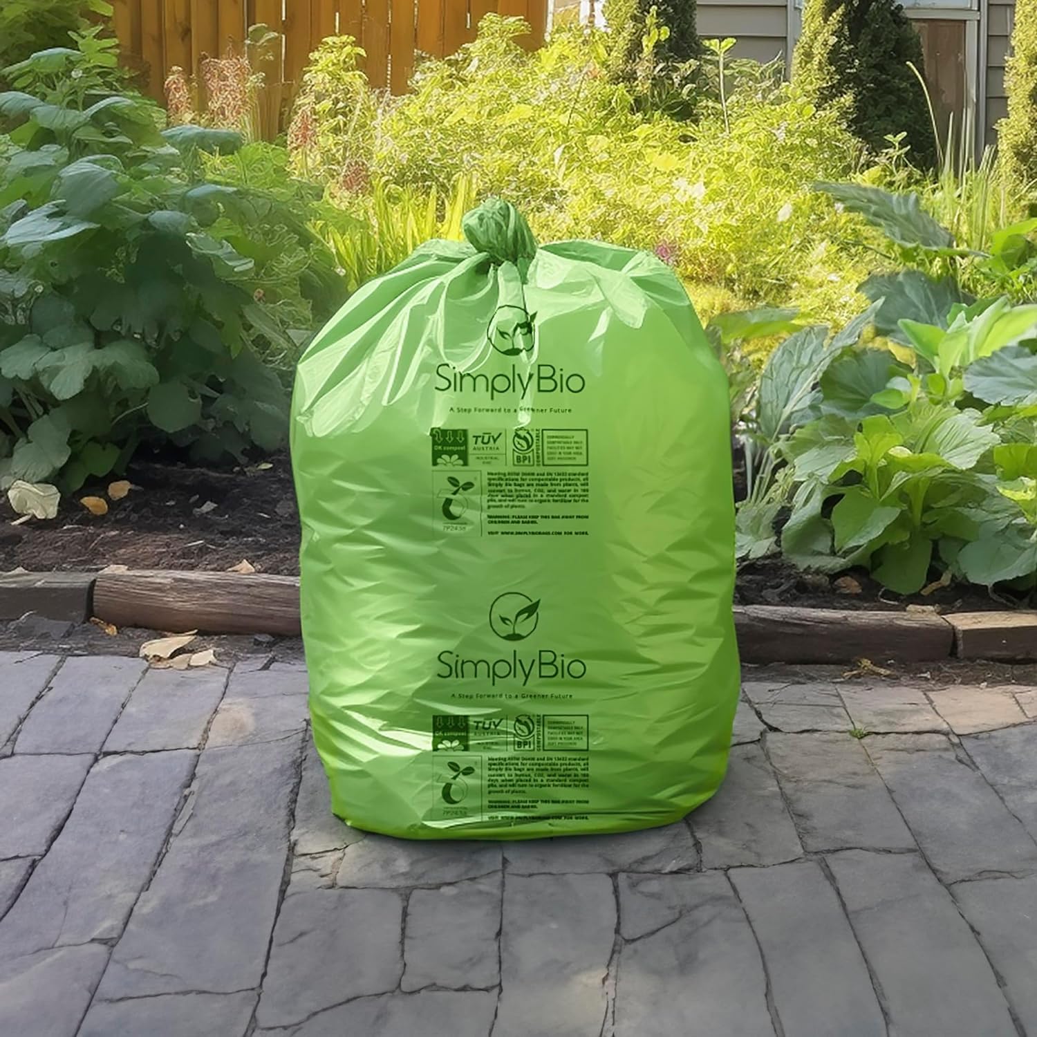 30 33 Gallon Compostable Trash Bags with Flat (30 Count)