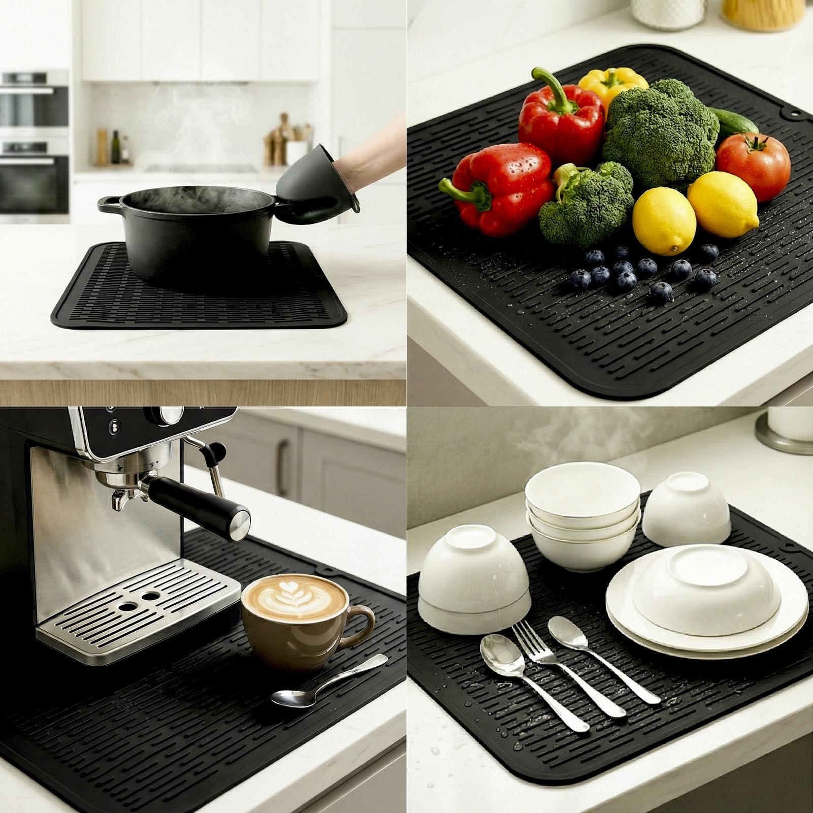 Silicone Dish Drying Mat for Multiple Usage