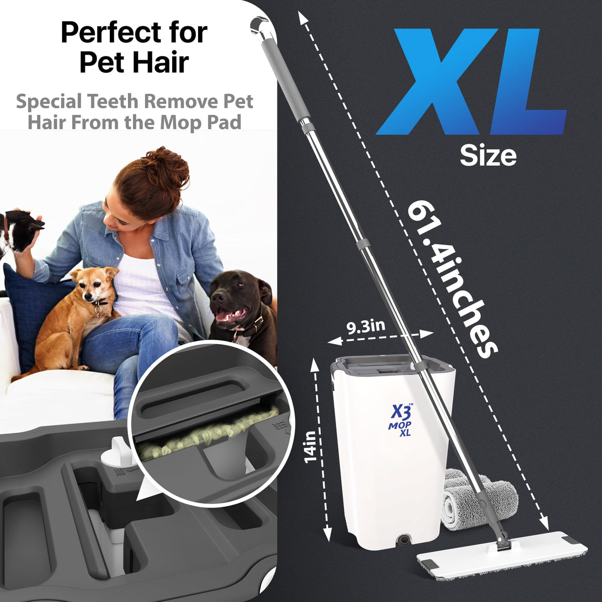 X3 Mop XL Separates Dirty and Clean Water - ModHome Supplies
