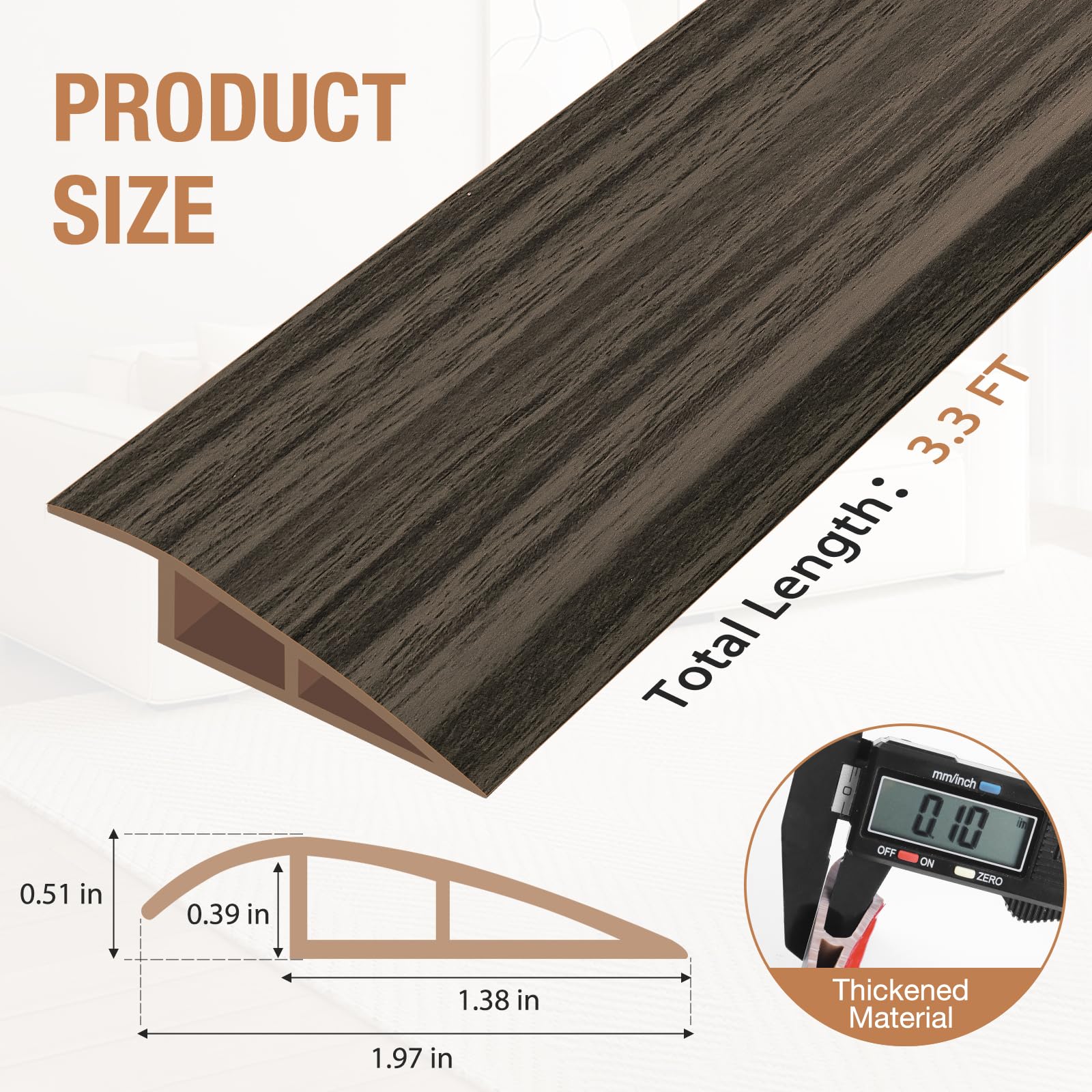 Floor Transition Strip Self Adhesive Vinyl Door Threshold Strip