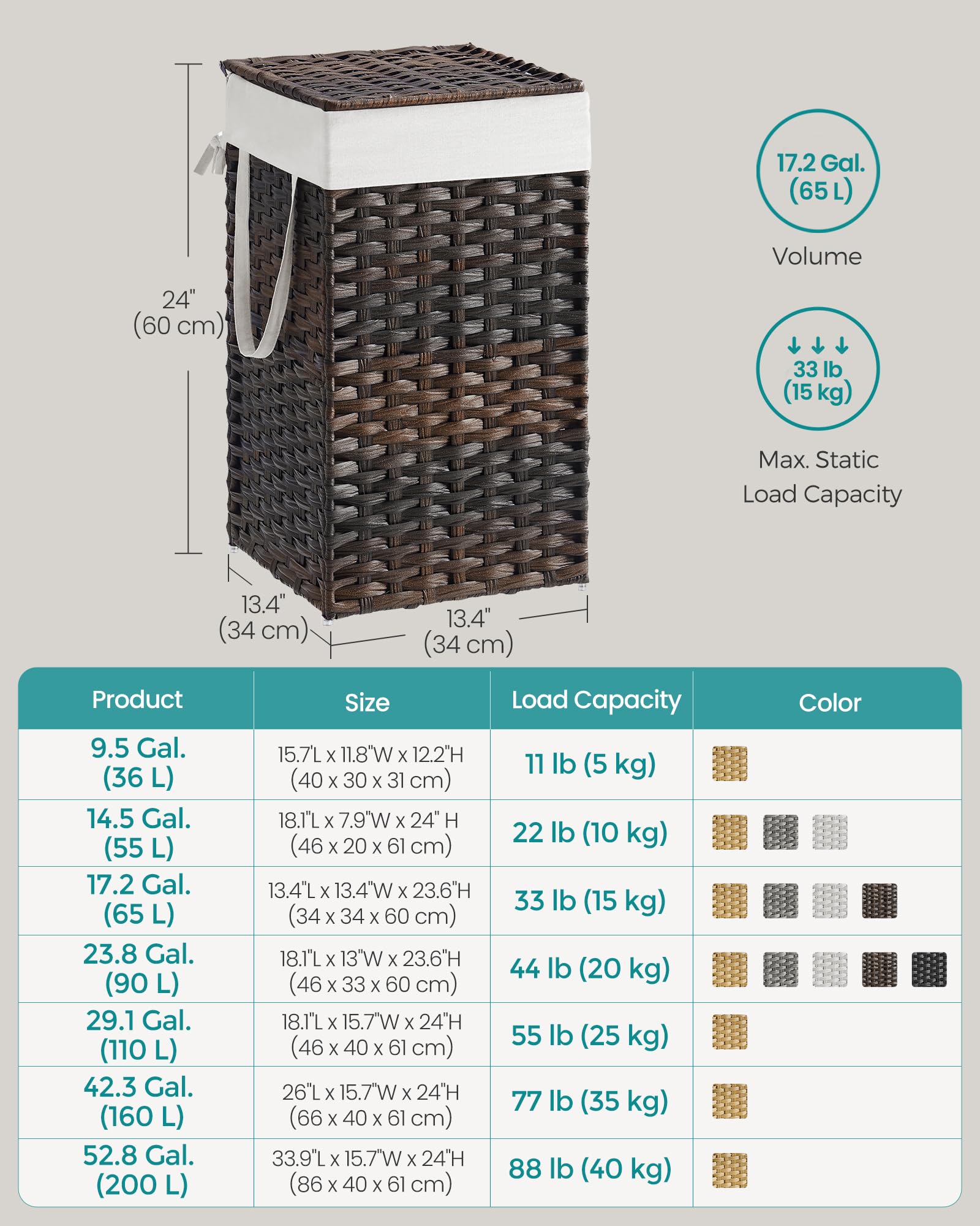 Laundry Hamper with Lid