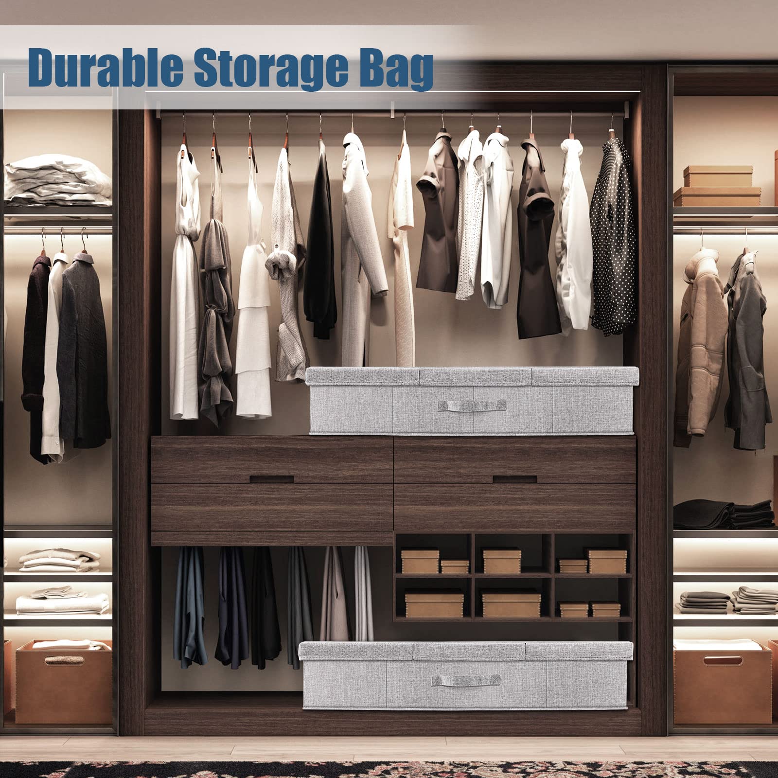 2Pack Large Underbed Storage Containers Bin with Lids