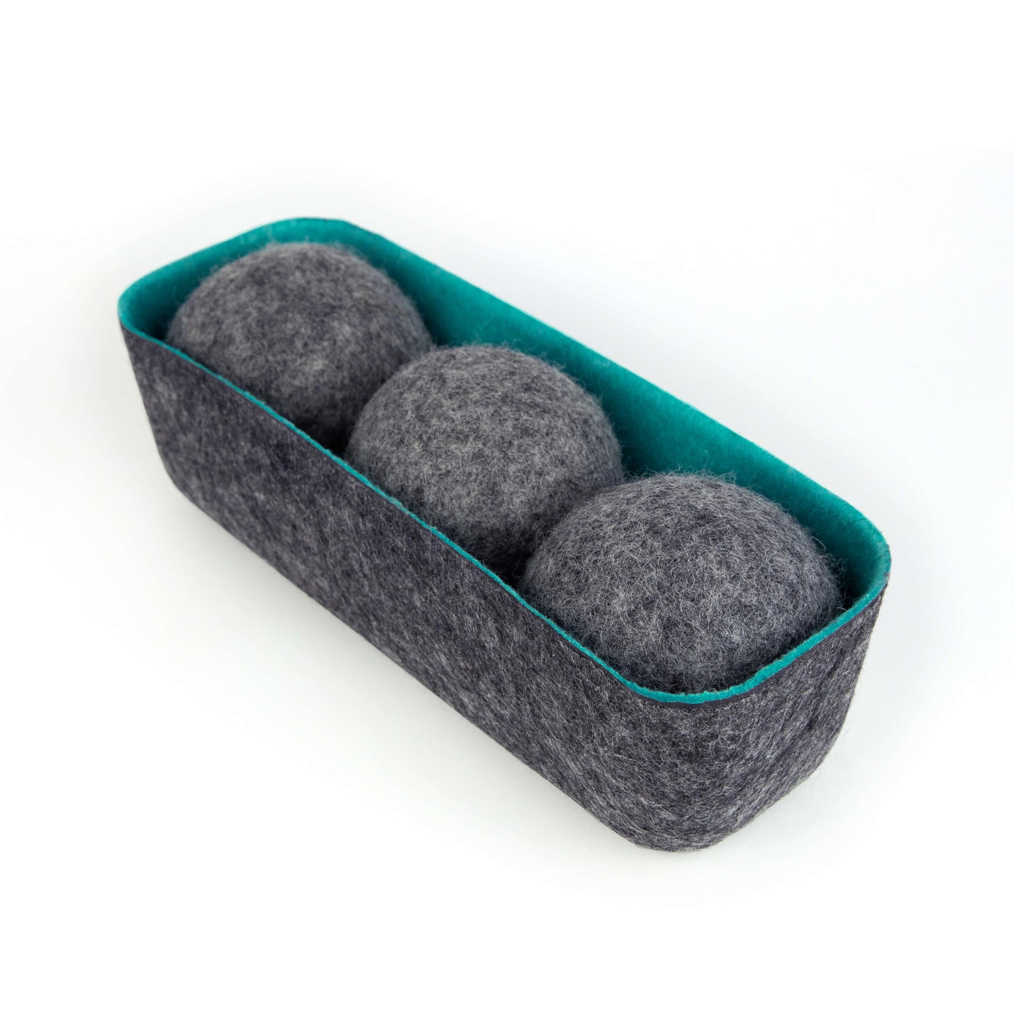 XL Wool Dryer Balls + Felt Storage Bin (3 Count)