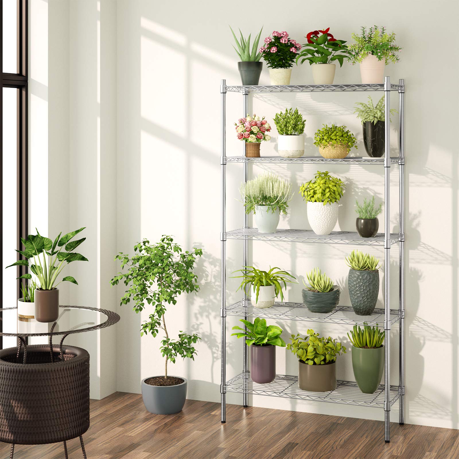 5 Tier Heavy Duty Wire Shelving