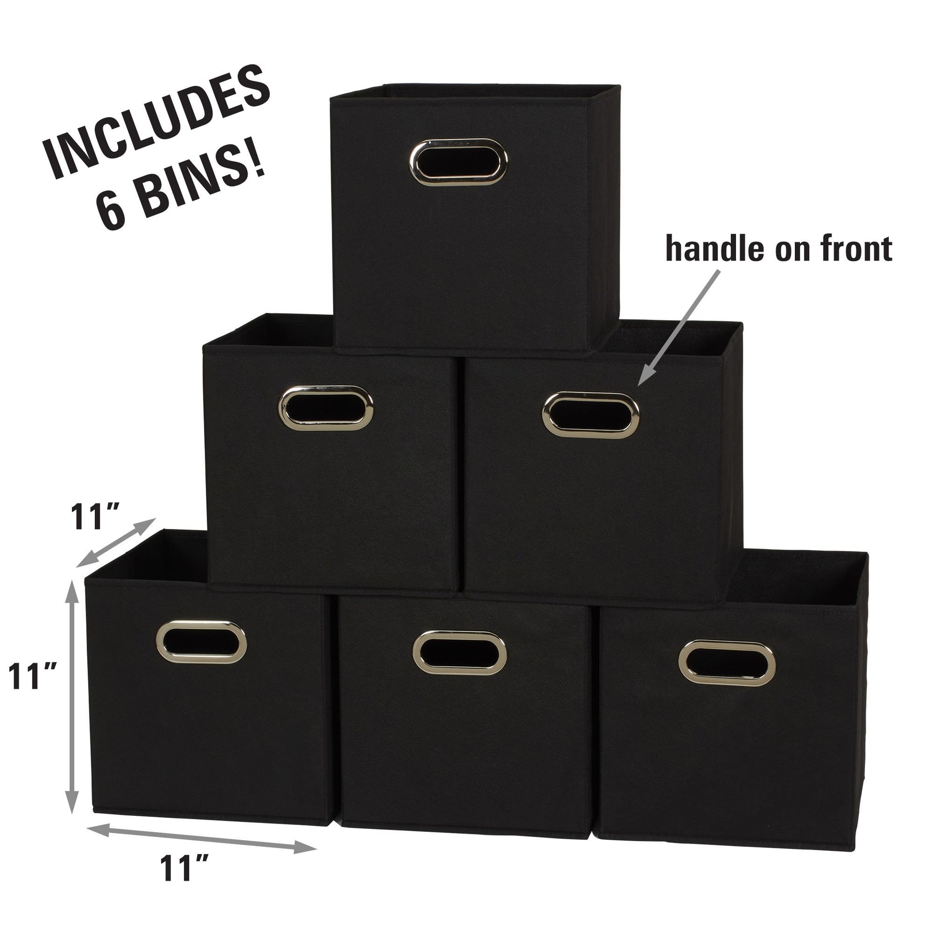 Foldable Fabric Storage Bins 6 Piece Set (6 Count)