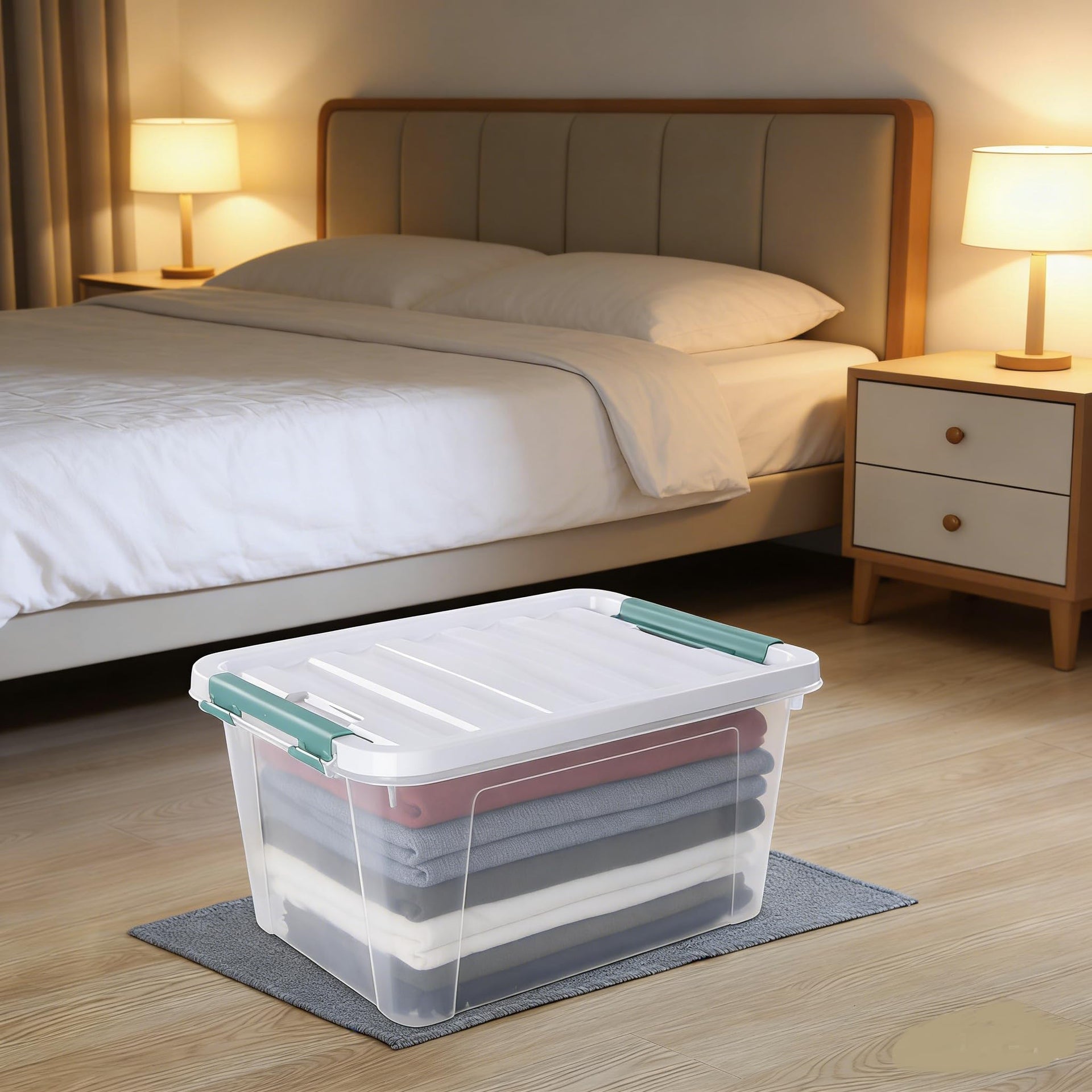 35 Quart Clear Large Storage Box (6 Count)