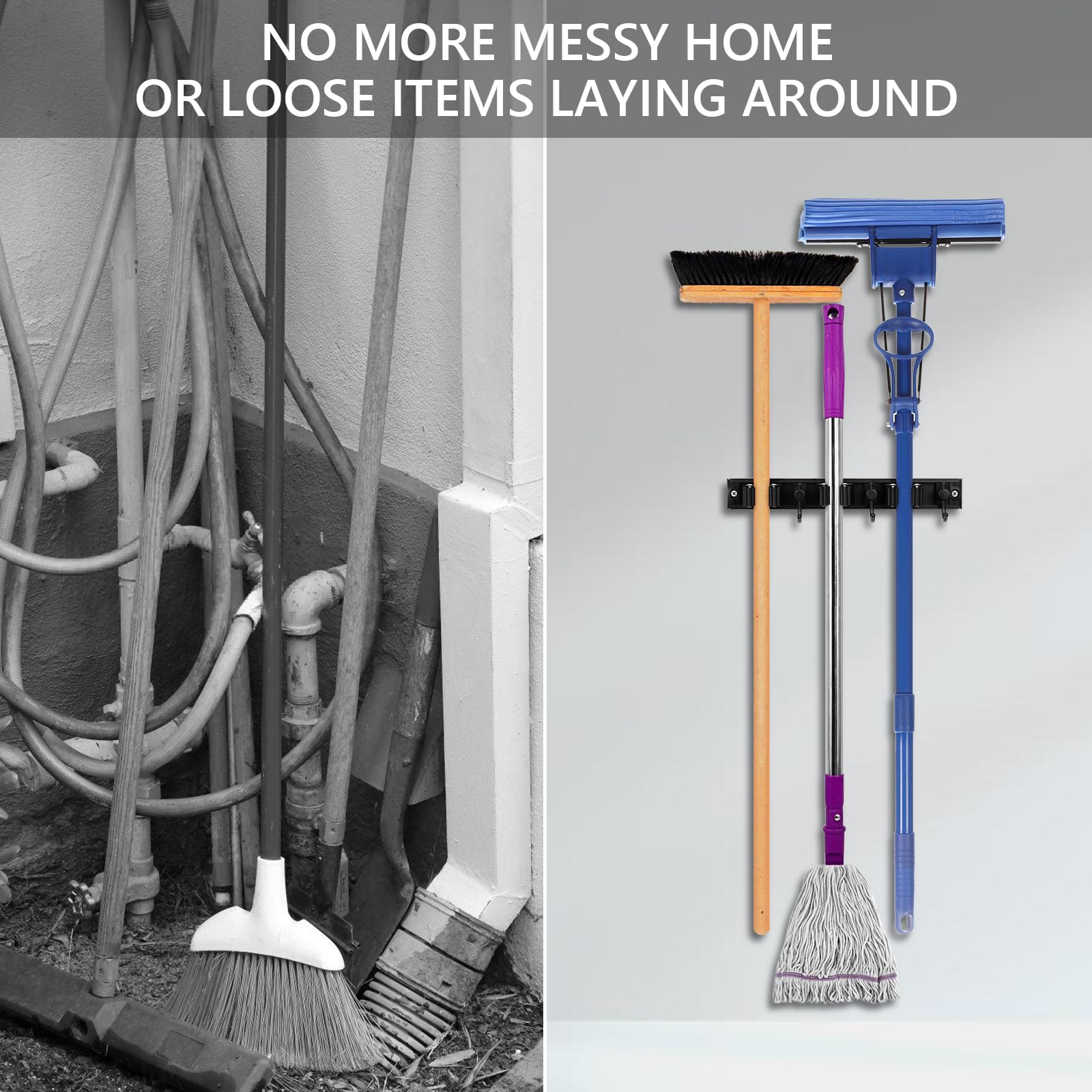 Mop holder broom holder