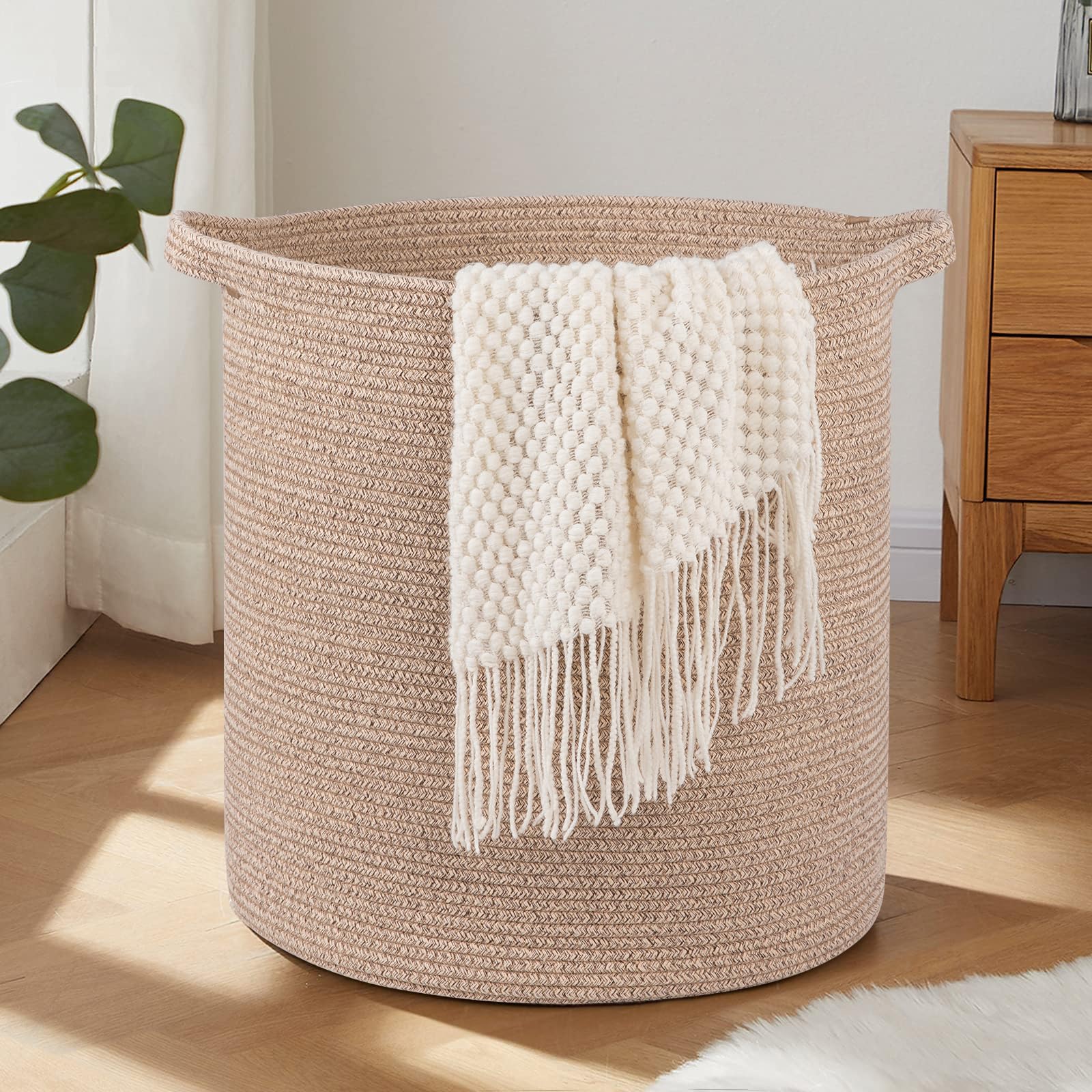 80L Laundry Basket Laundry Hamper Nursery Hamper Brown