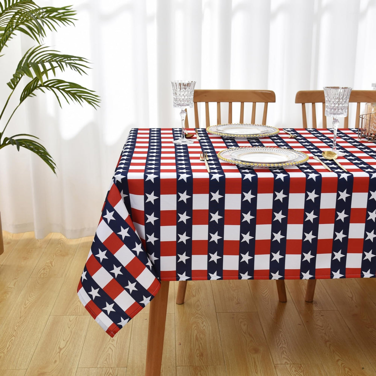 Waterproof Patriotic Tablecloth Fabric