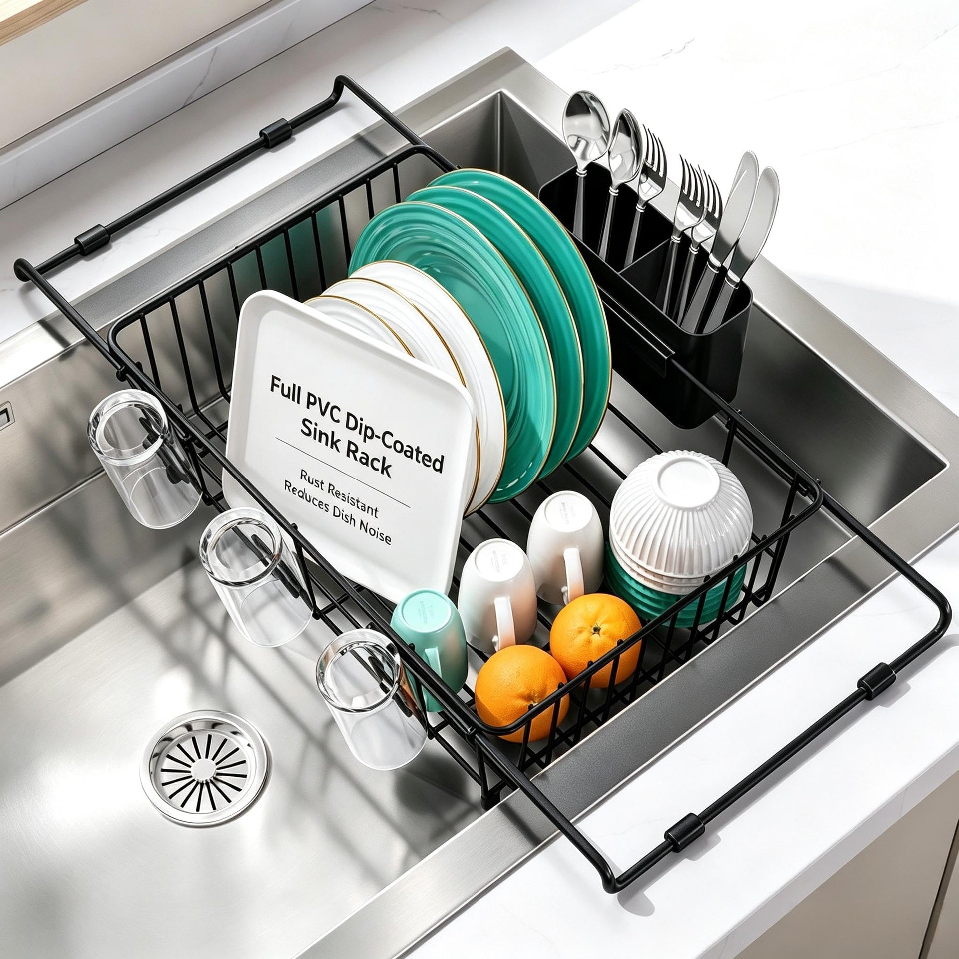 Expandable in Sink Dish Rack