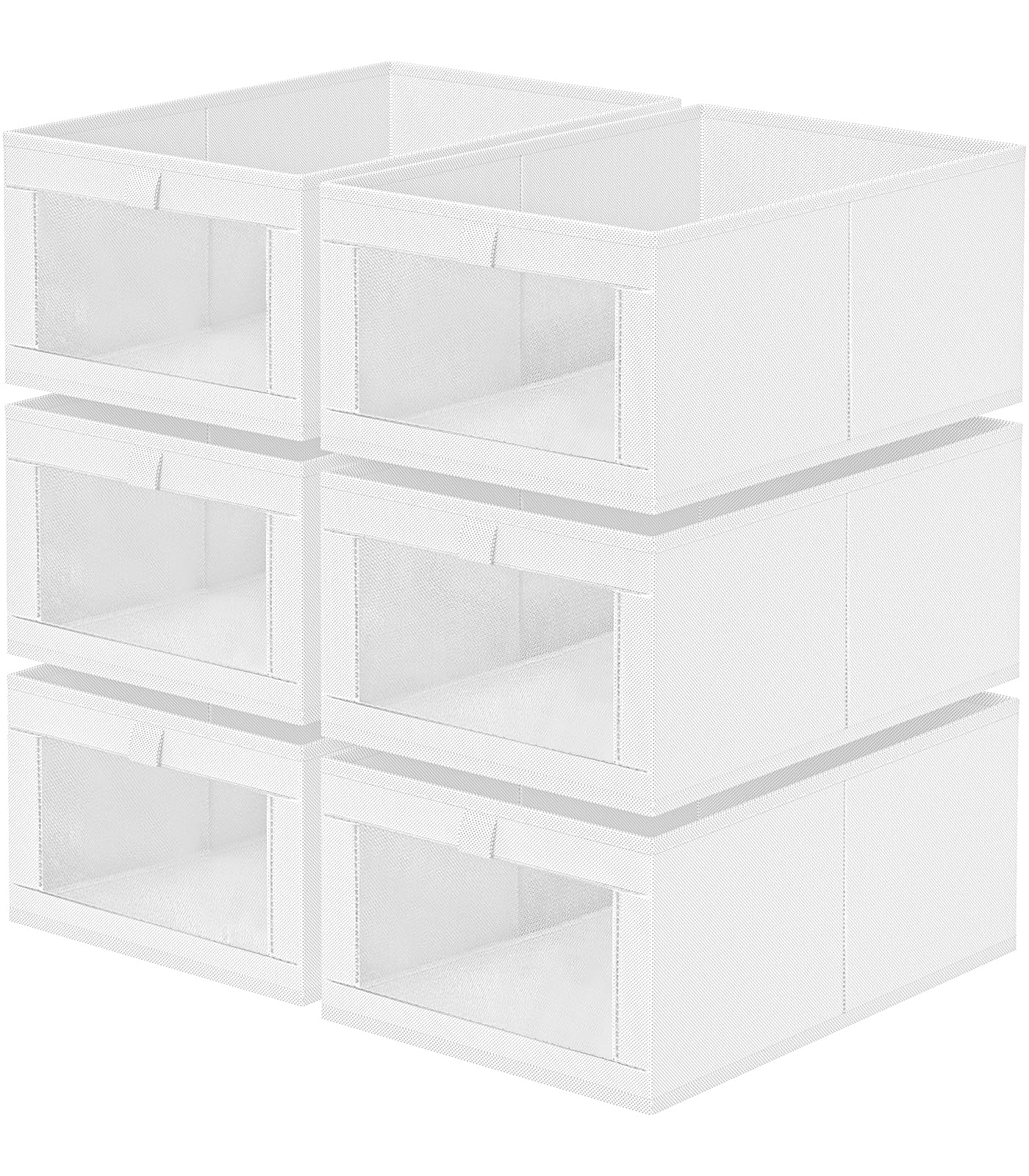 6 Pack Linen Closet Organizers and Storage (6 Count)