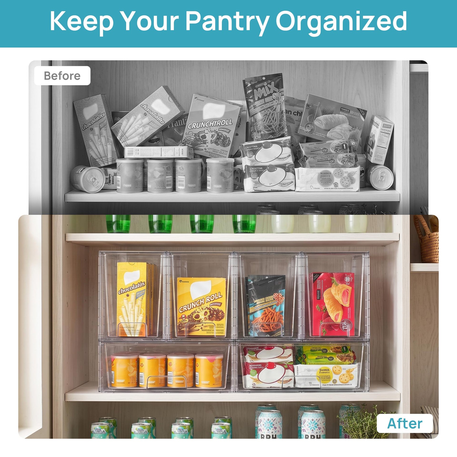 Clear Stackable Storage Drawers (6 Count)