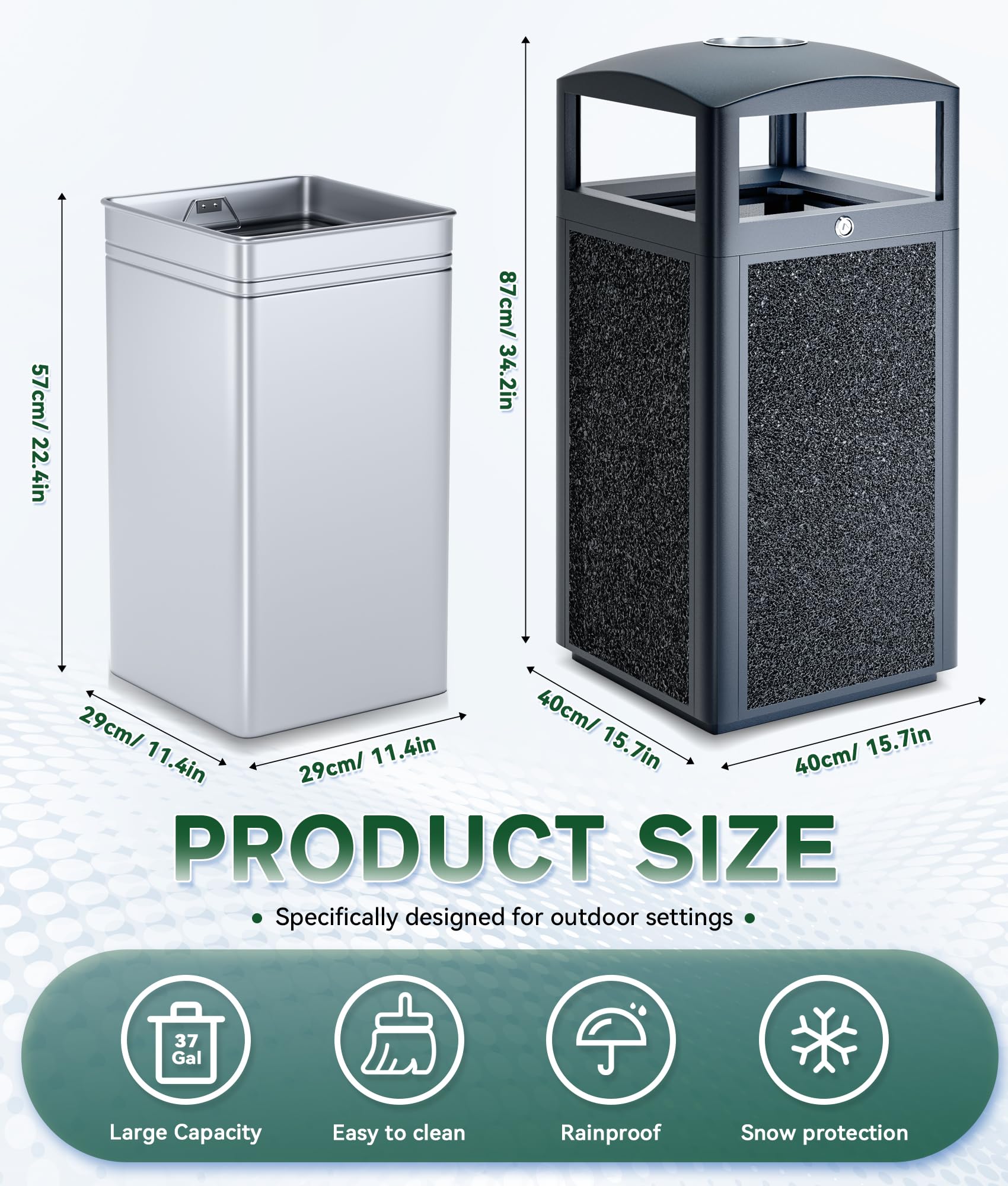 Outdoor Trash Can Commercial