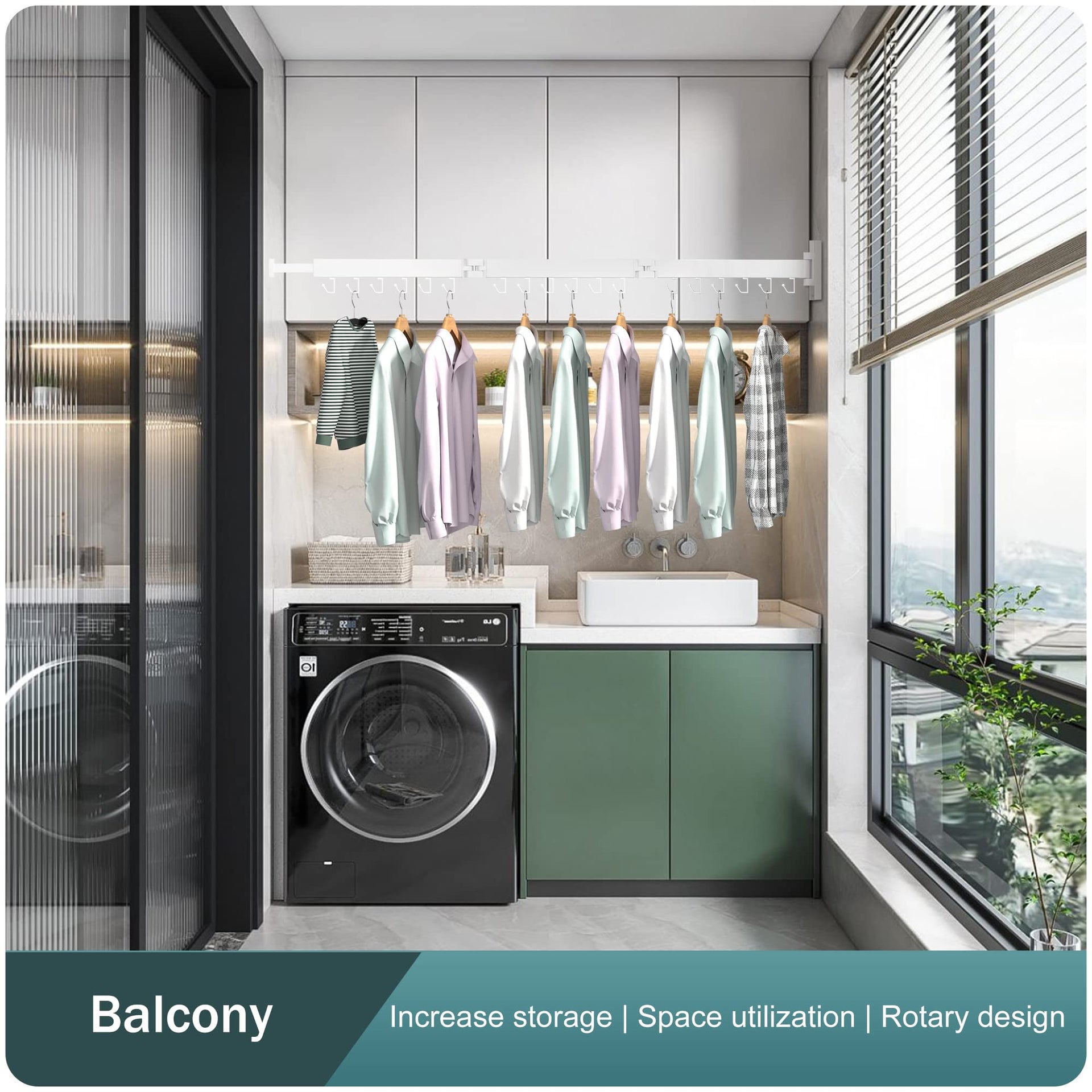 Wall Mounted Clothes Drying Rack