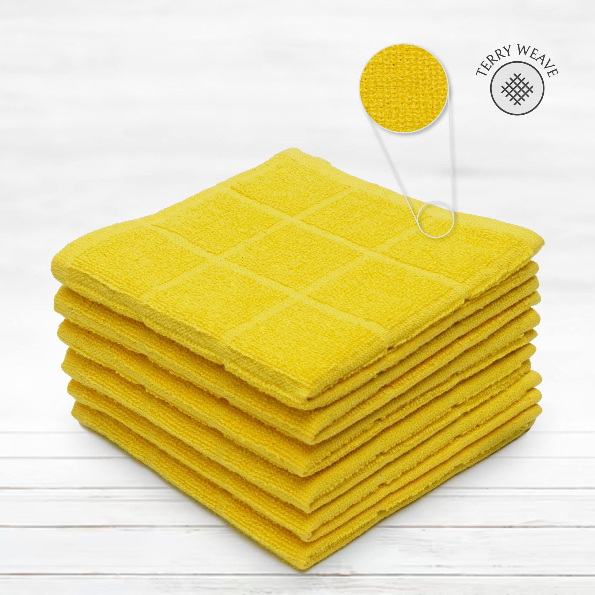 100% Cotton Terry Dish Cloth & Dish Towel (6 Count)