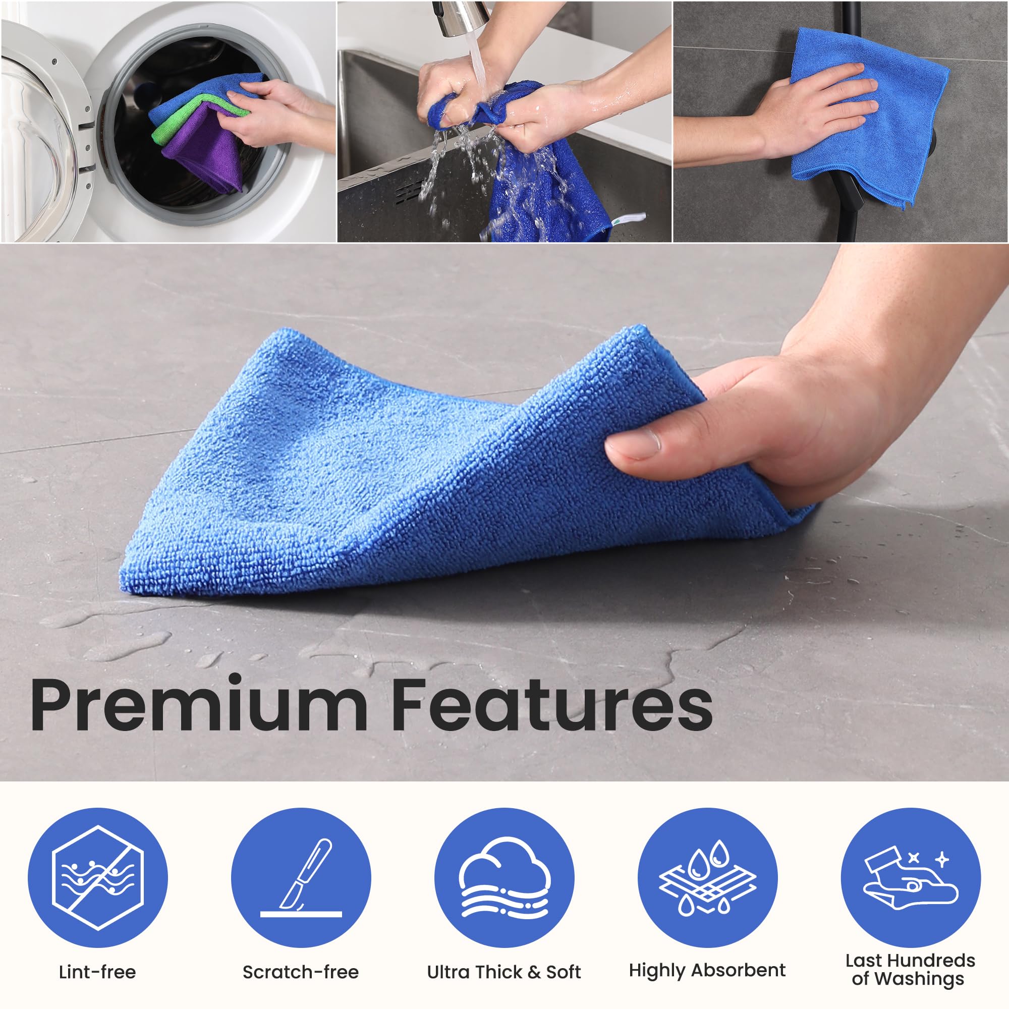 Microfiber Cleaning Cloths (12 Count)