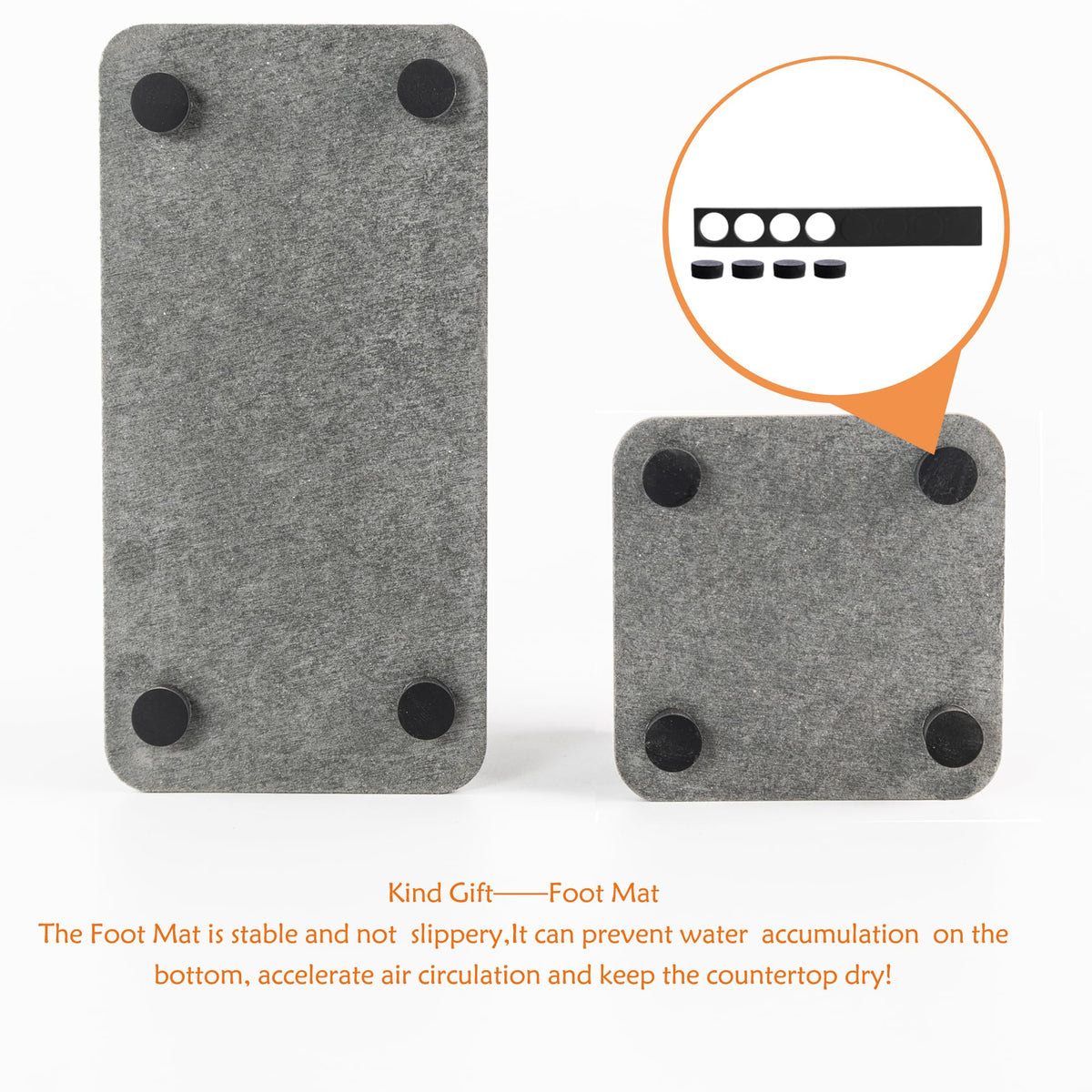 Set of 4 Water Absorbent Diatomite Coasters (4 Count)