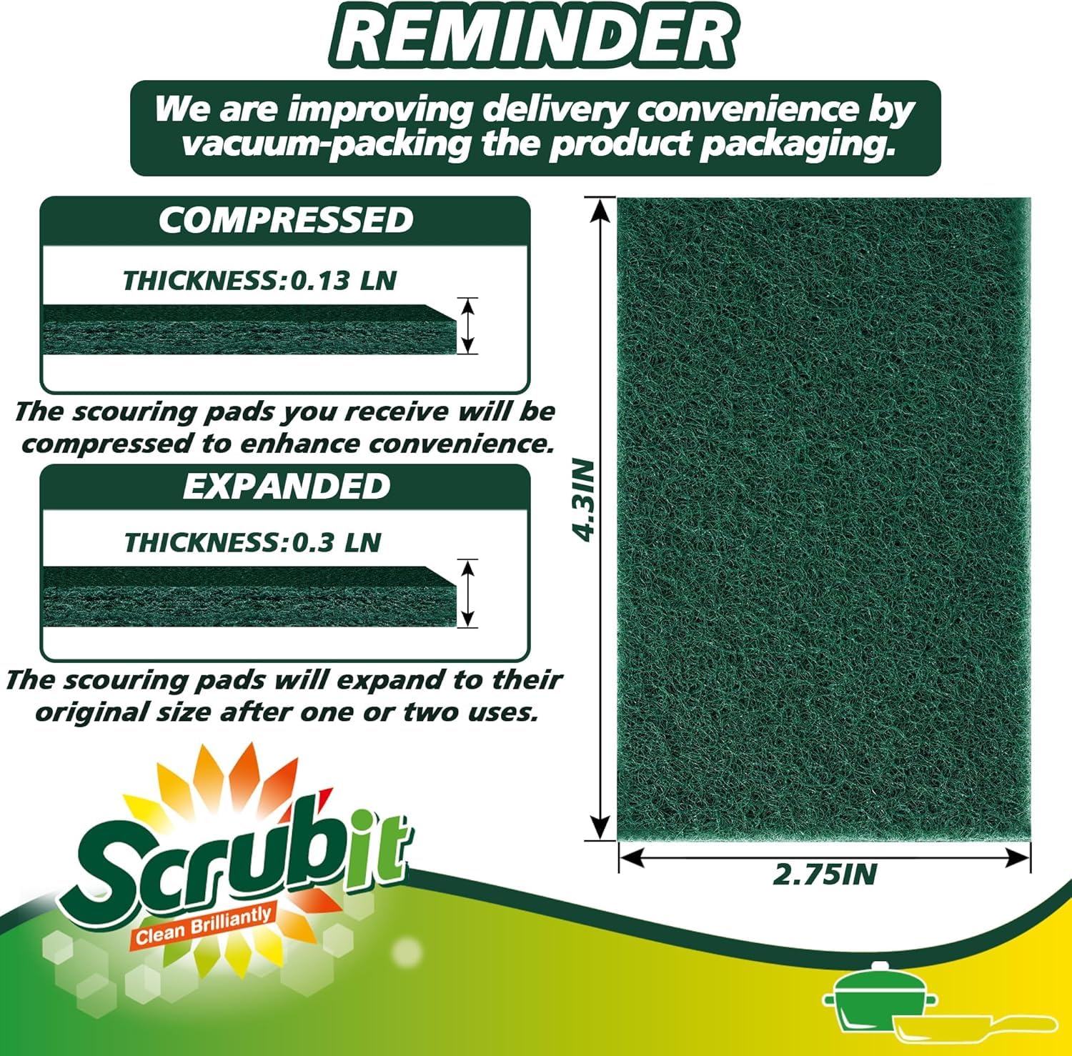 Scouring Pads (8 Ounce)