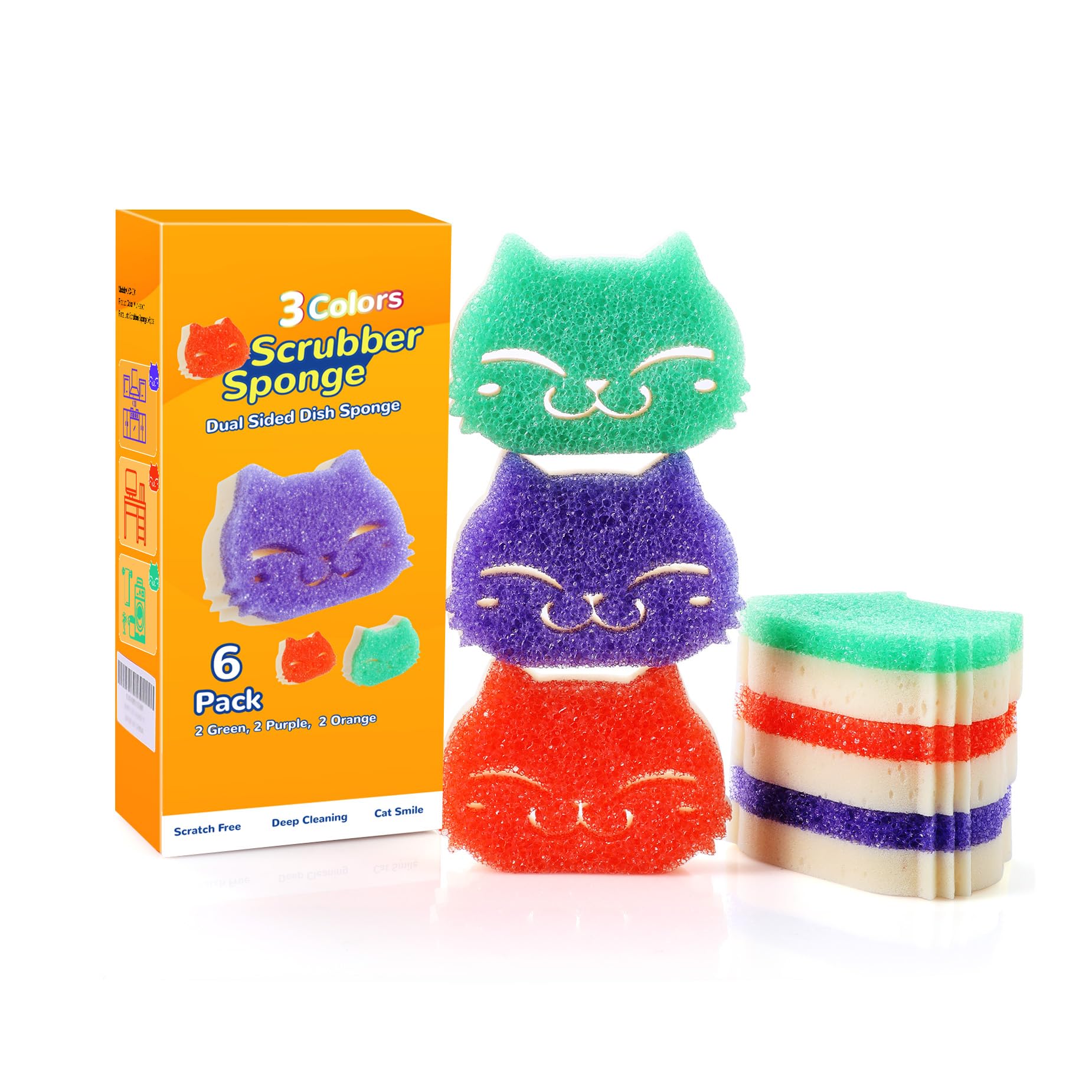 6 Pack Scrub Sponge (6 Count)